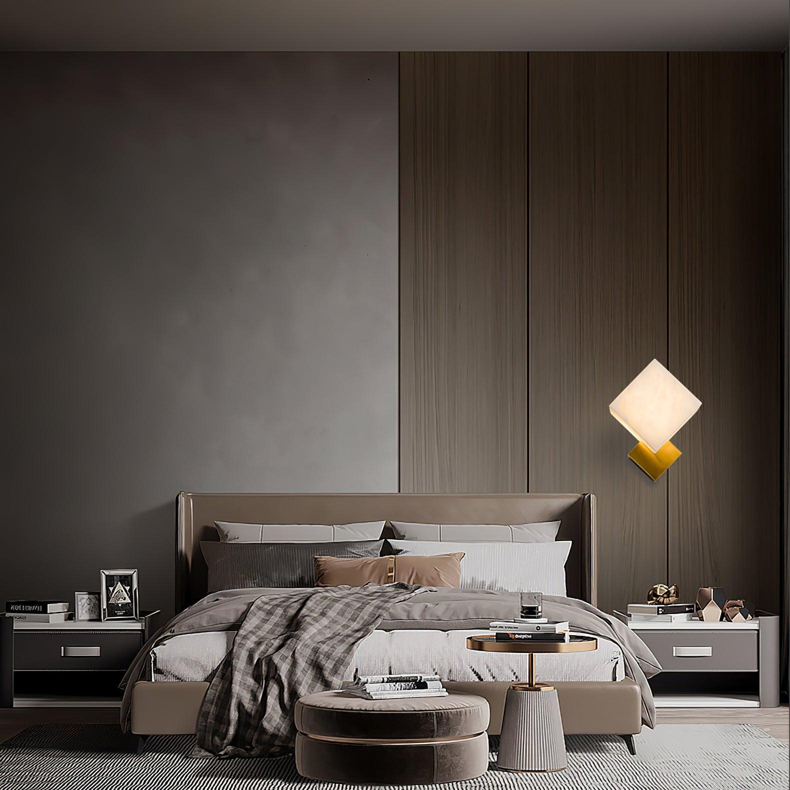 Arden Minimalist Alabaster Wall Light-Neutral Decor