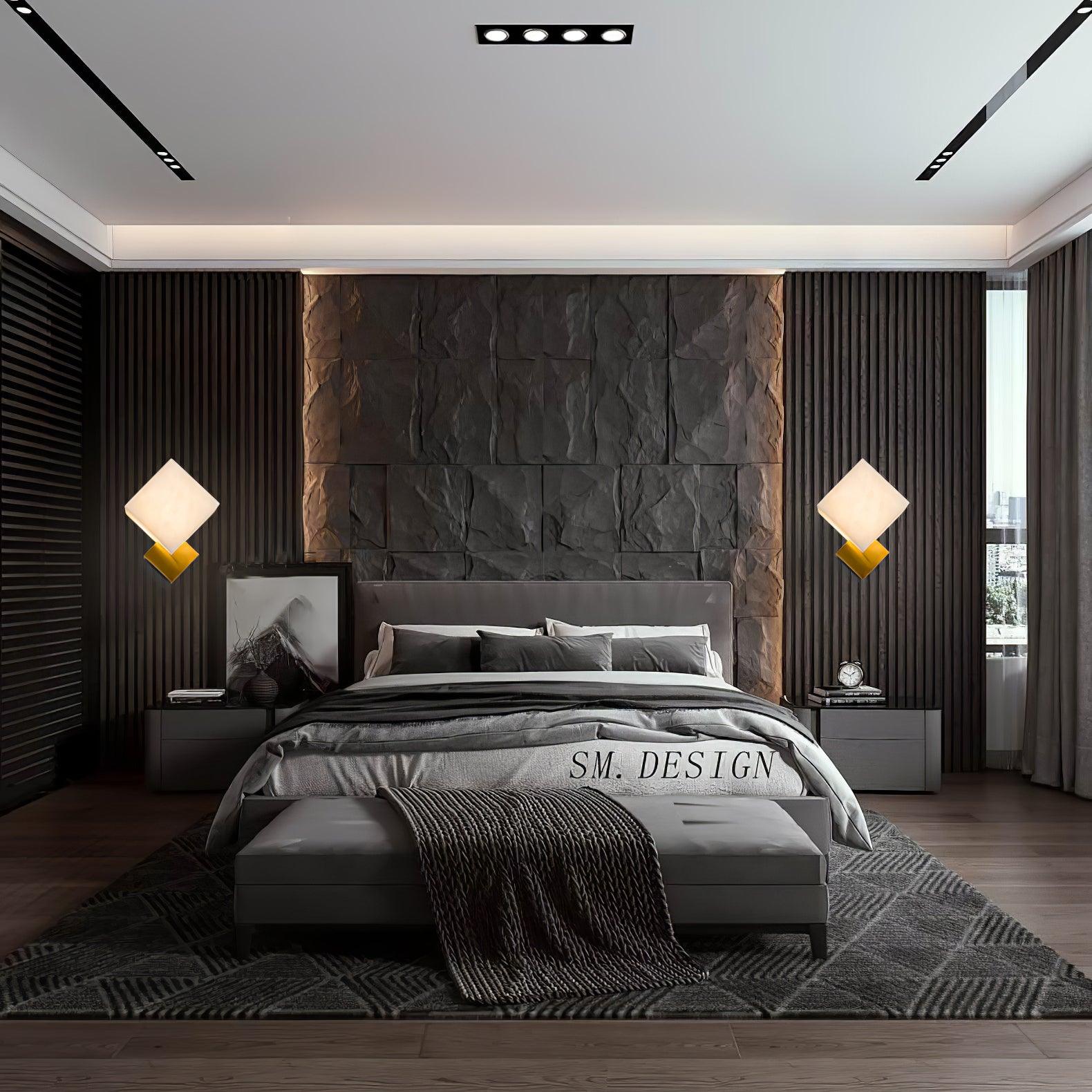 Arden Minimalist Alabaster Wall Light-Neutral Decor