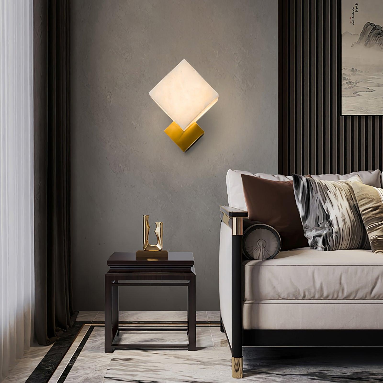 Arden Minimalist Alabaster Wall Light-Neutral Decor