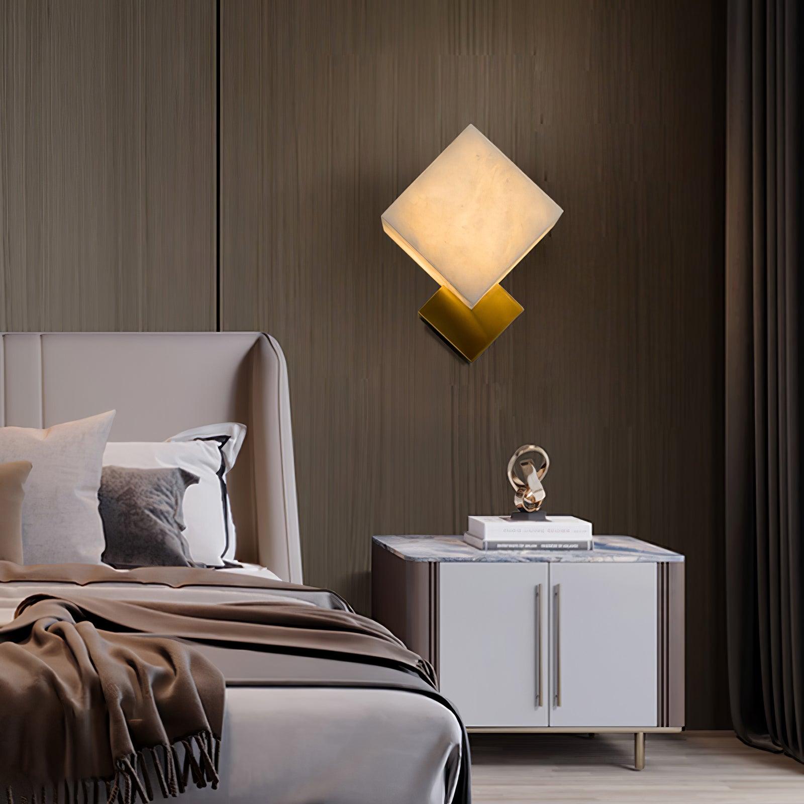 Arden Minimalist Alabaster Wall Light-Neutral Decor