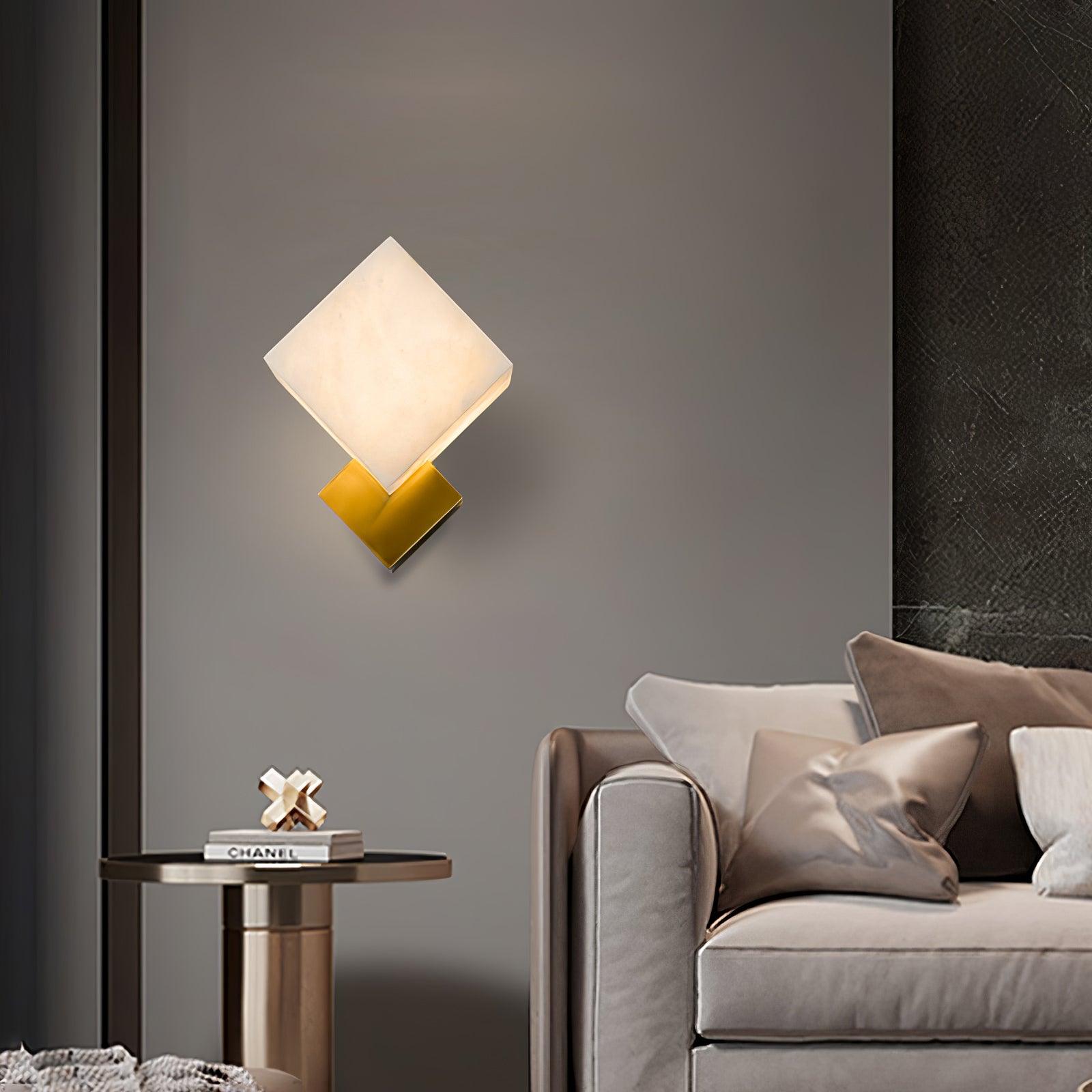 Arden Minimalist Alabaster Wall Light-Neutral Decor