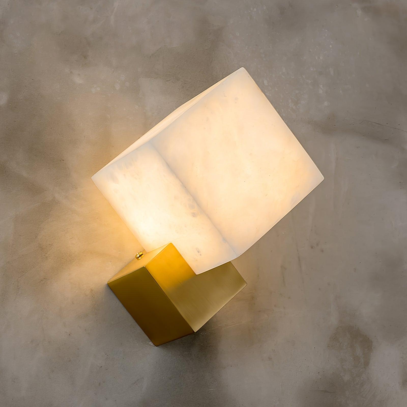 Arden Minimalist Alabaster Wall Light-Neutral Decor