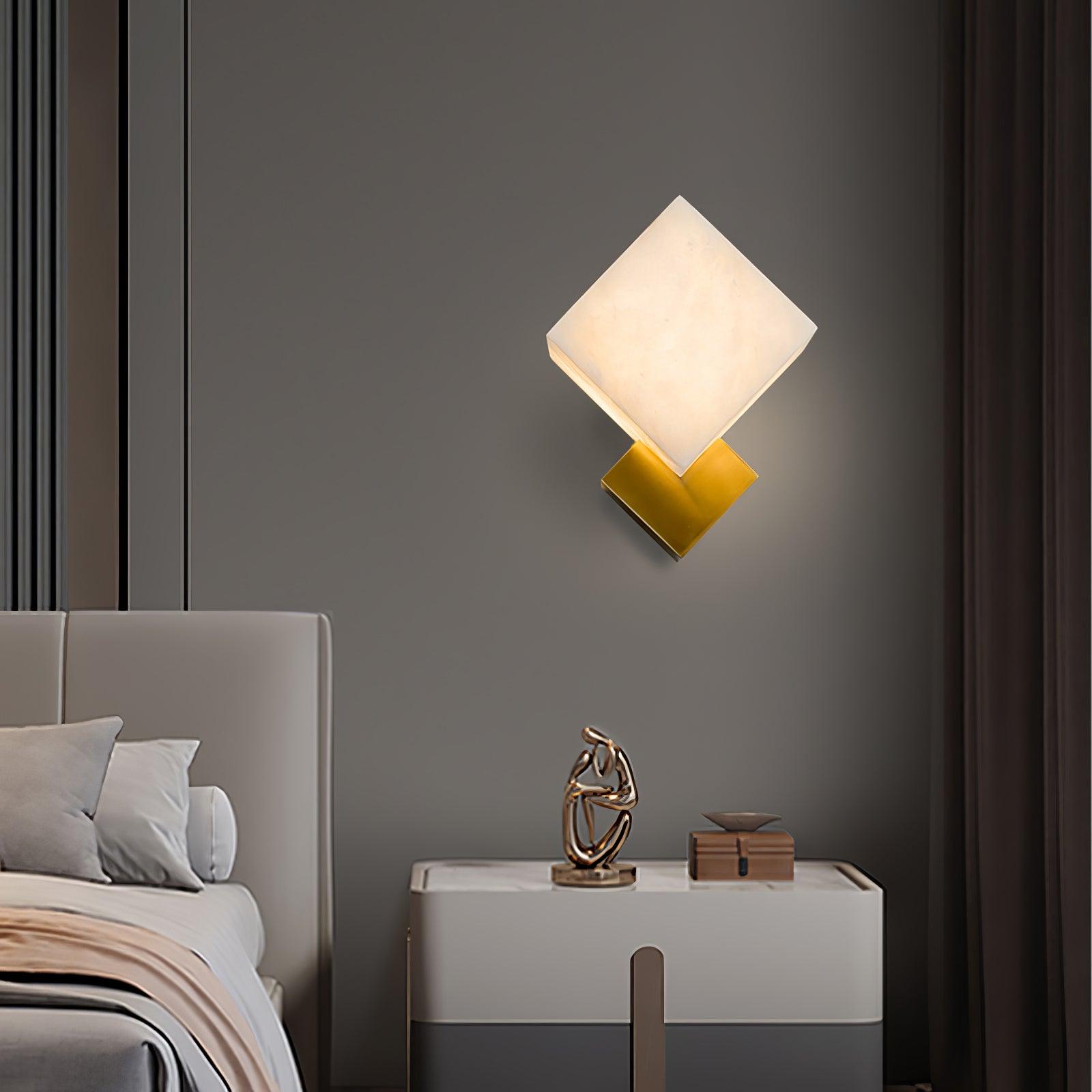 Arden Minimalist Alabaster Wall Light-Neutral Decor