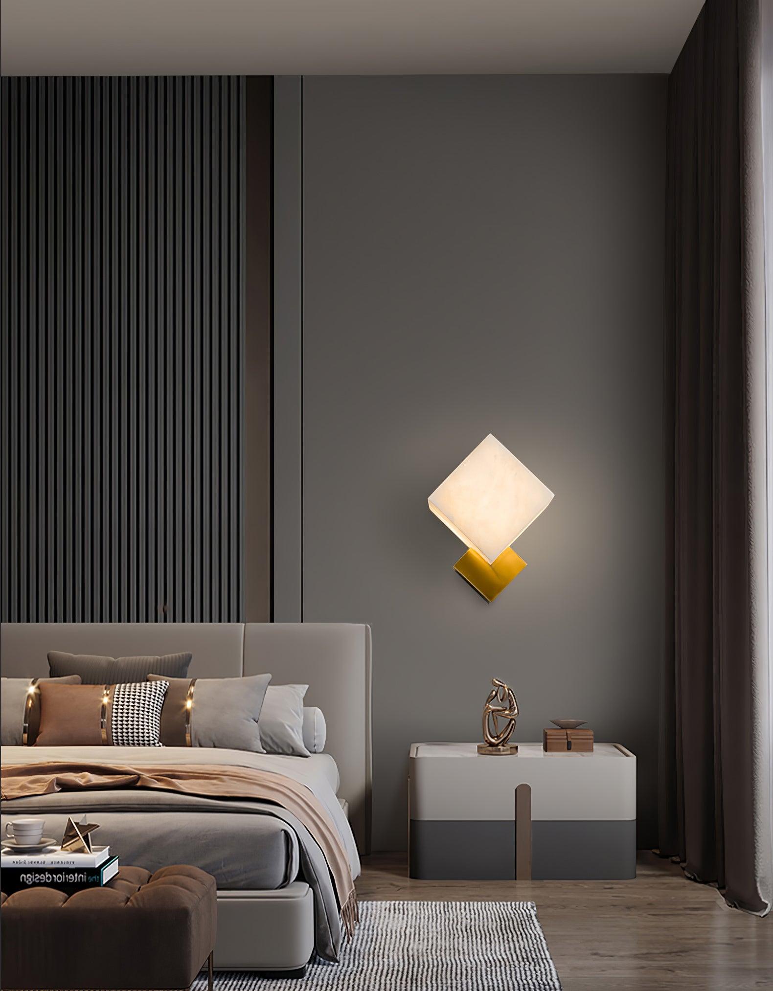 Arden Minimalist Alabaster Wall Light-Neutral Decor
