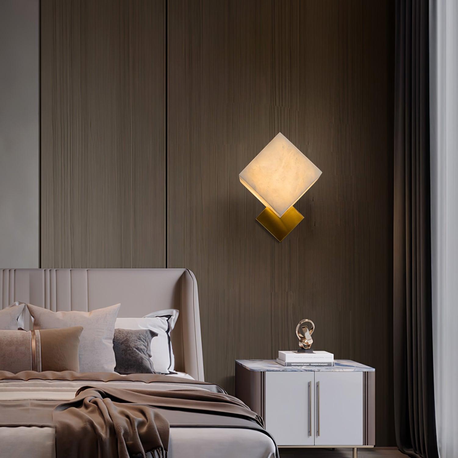 Arden Minimalist Alabaster Wall Light-Neutral Decor