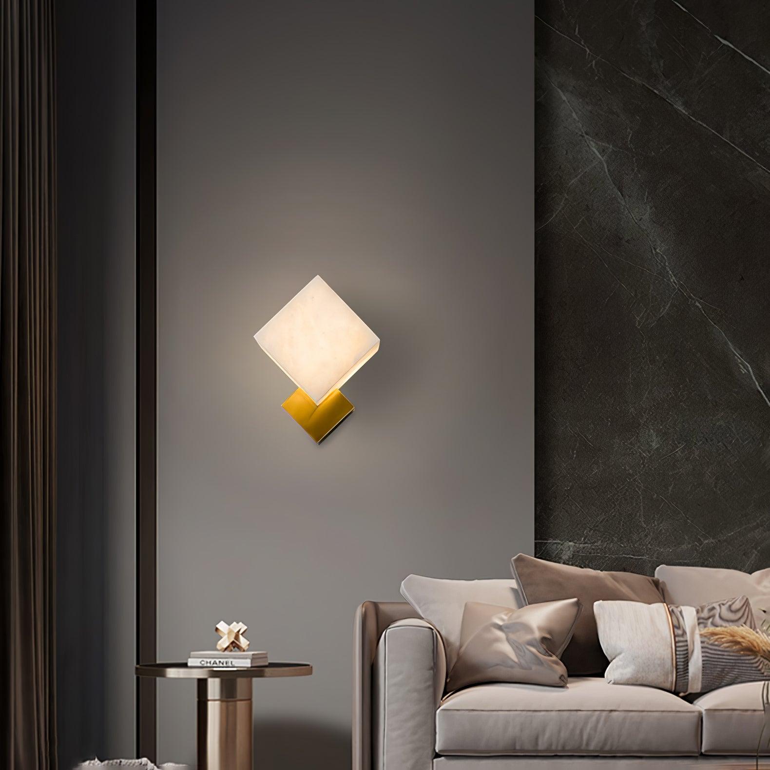 Arden Minimalist Alabaster Wall Light-Neutral Decor
