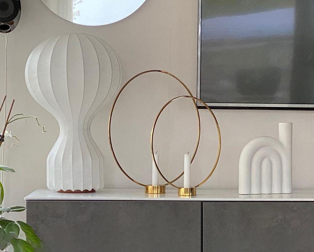 Lirove Steel Sculptural Table Lamp-Neutral Decor