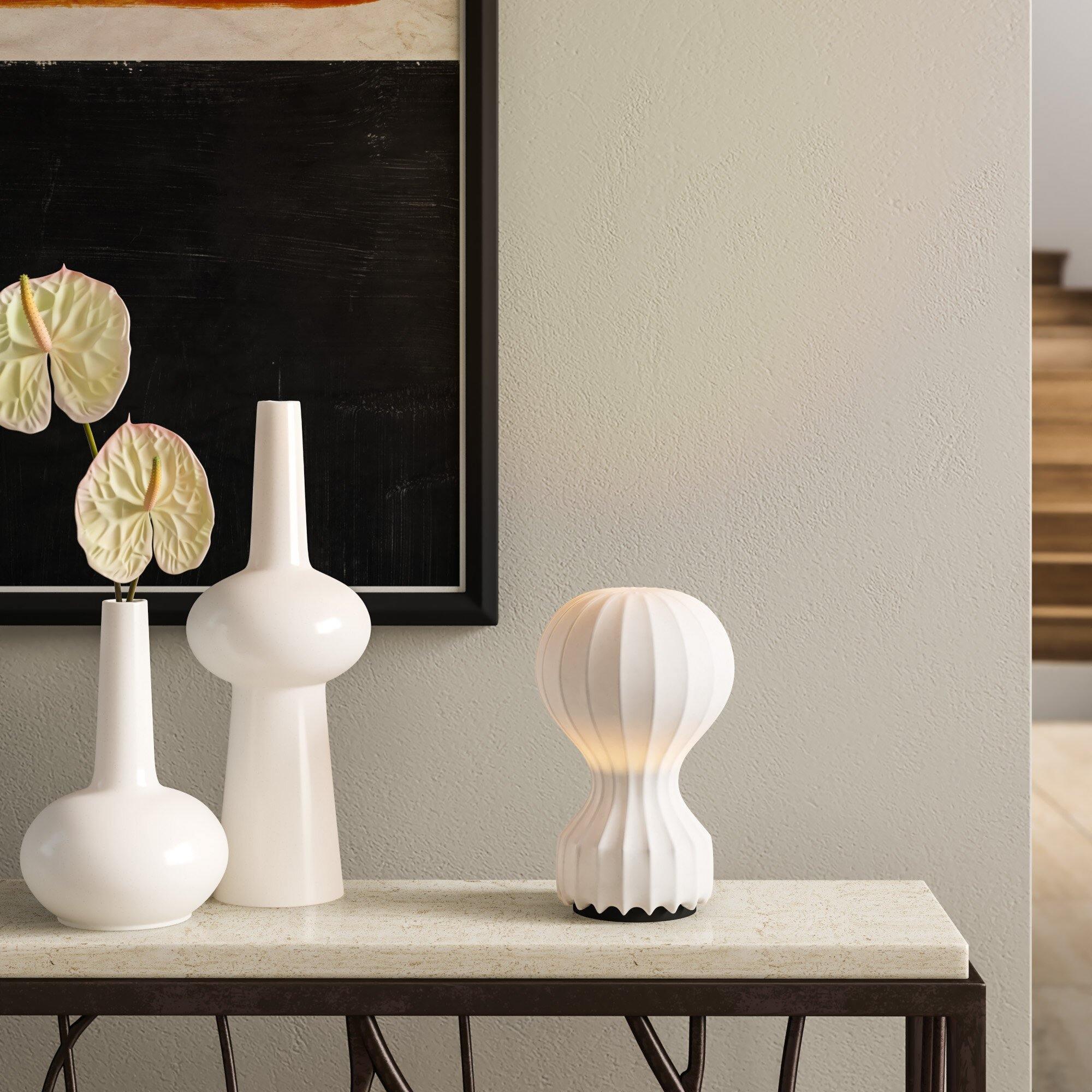 Lirove Steel Sculptural Table Lamp-Neutral Decor