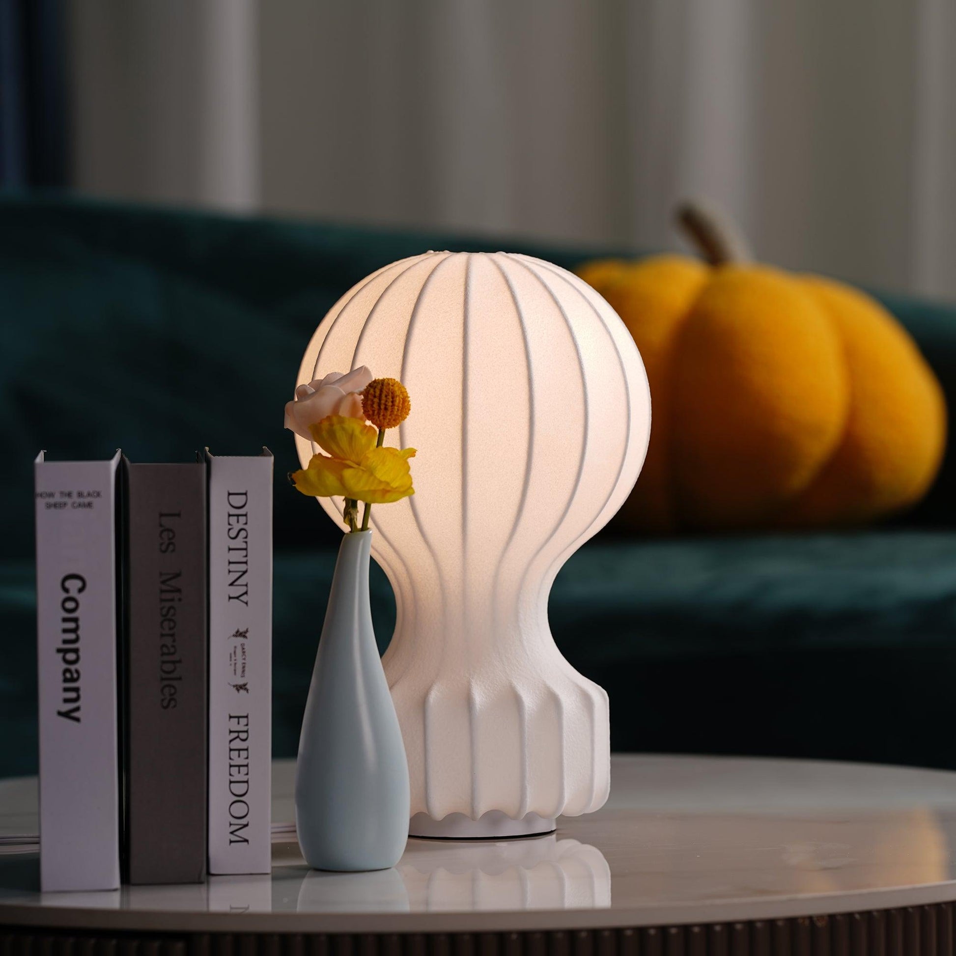 Lirove Steel Sculptural Table Lamp-Neutral Decor