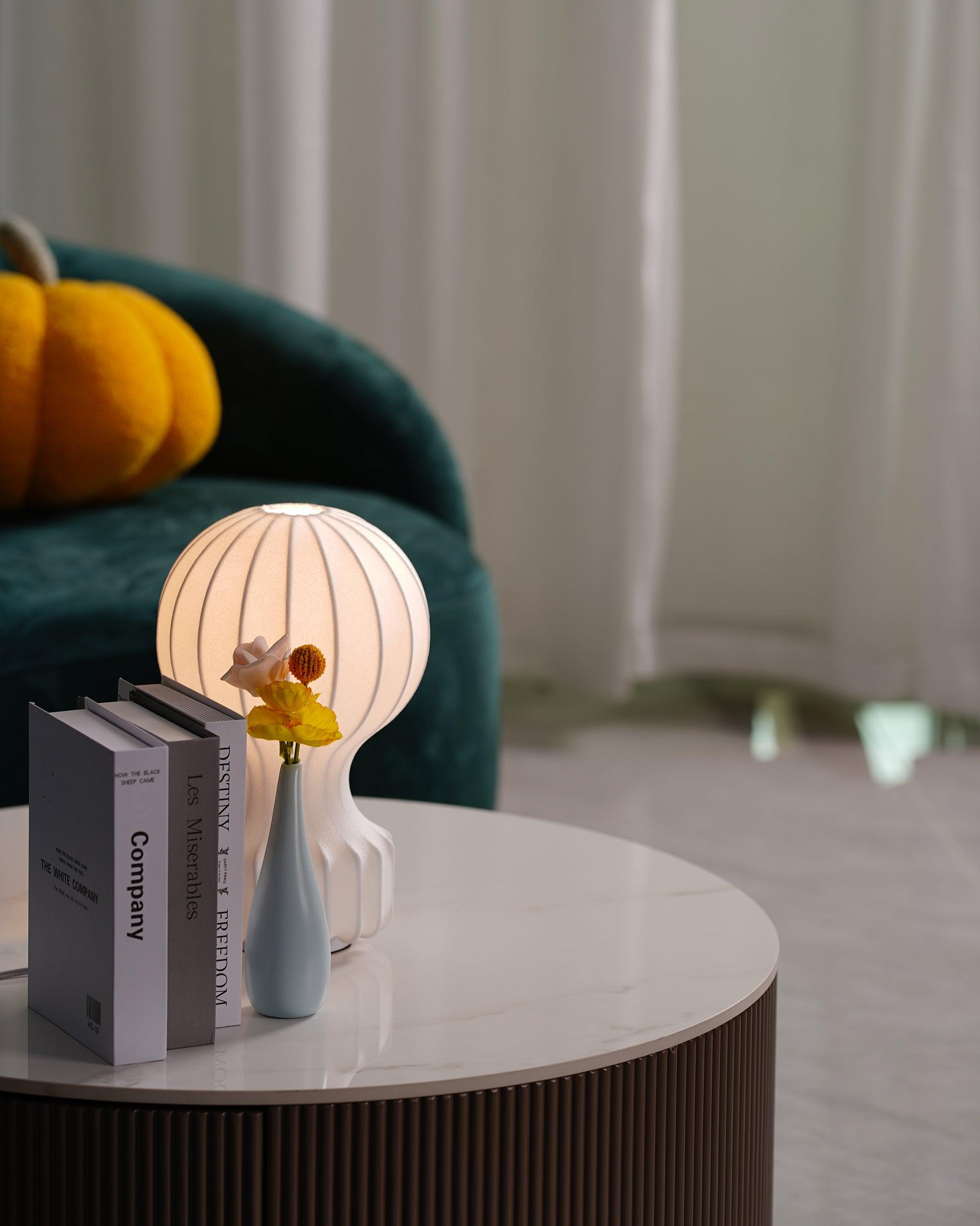 Lirove Steel Sculptural Table Lamp-Neutral Decor