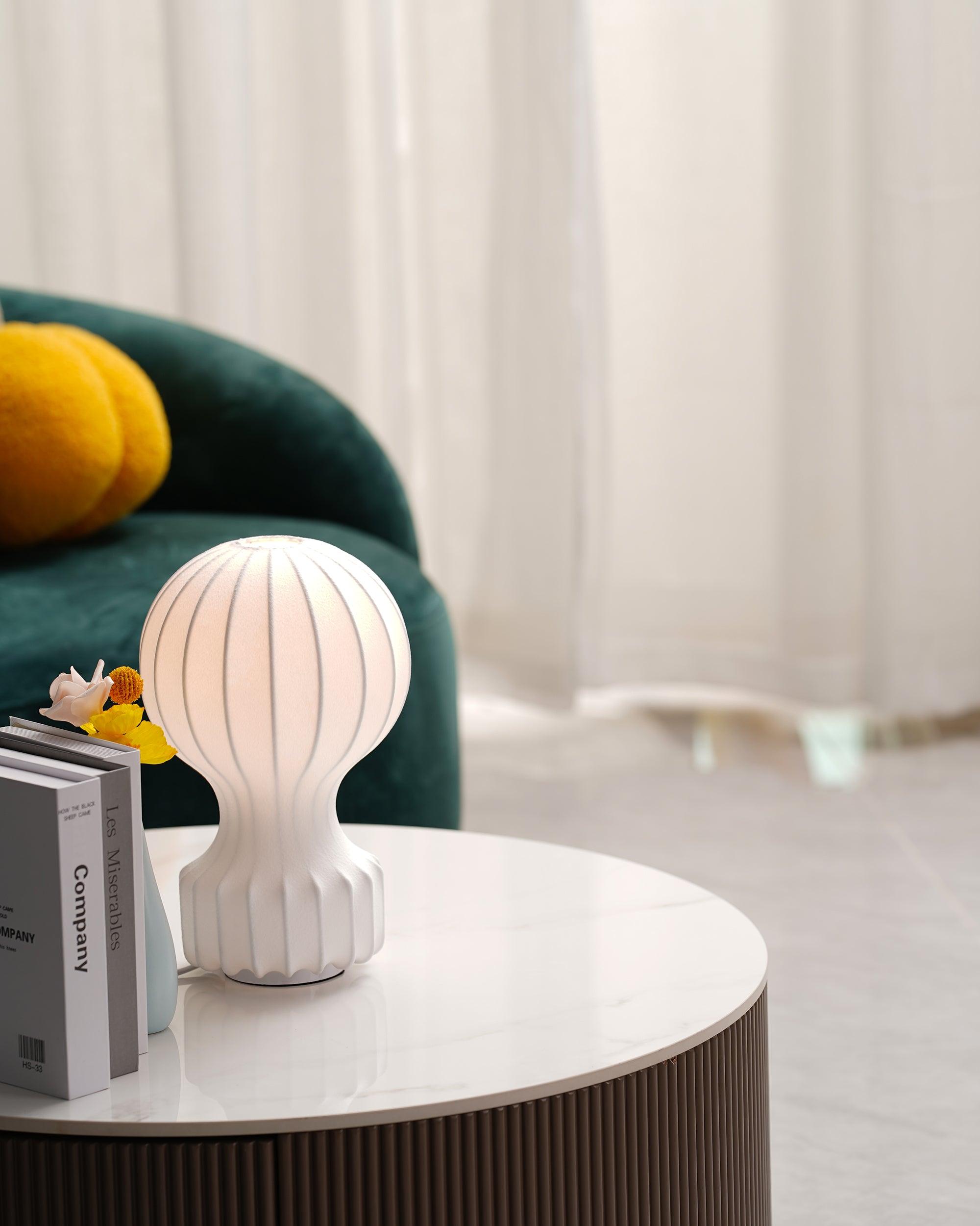 Lirove Steel Sculptural Table Lamp-Neutral Decor