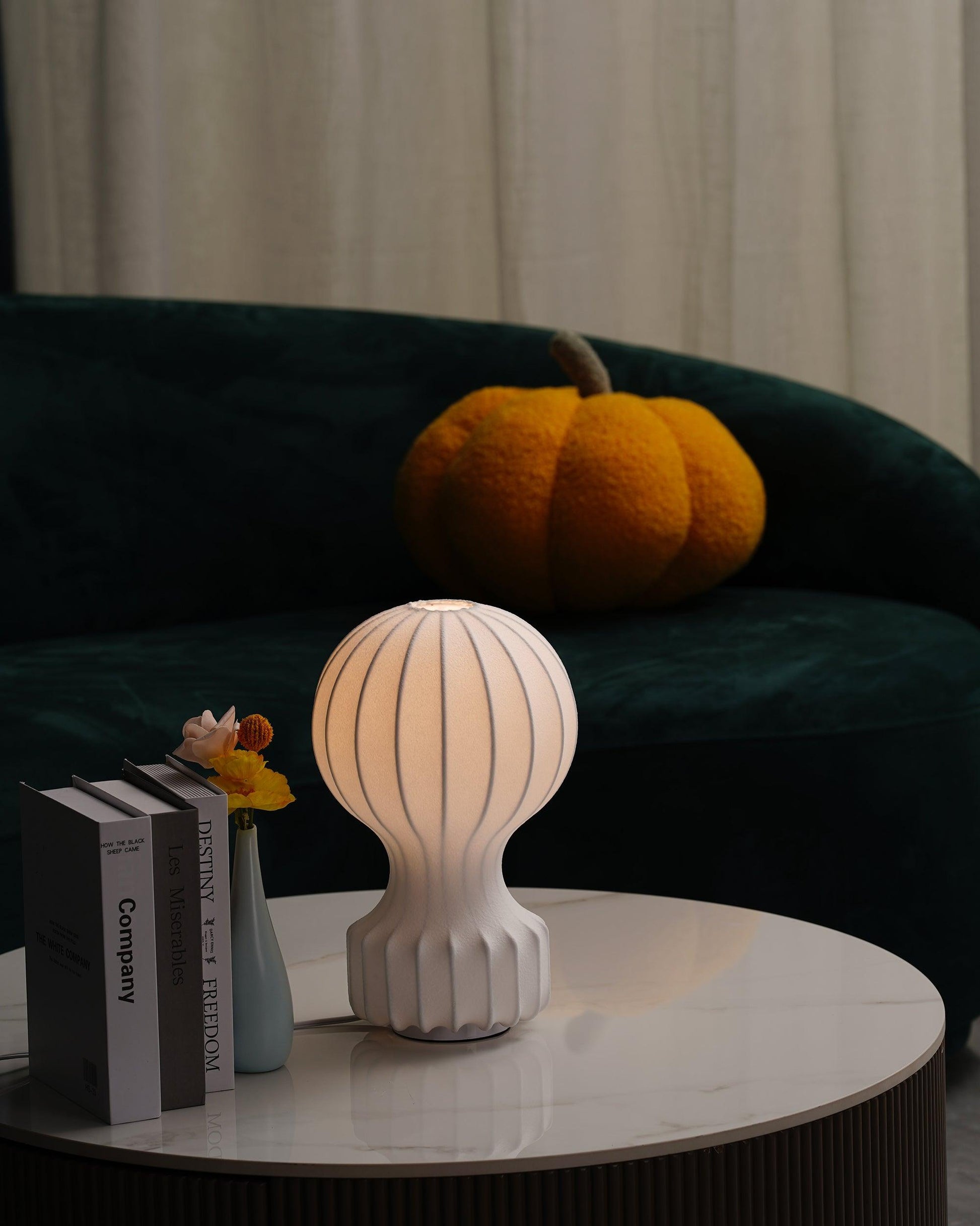 Lirove Steel Sculptural Table Lamp-Neutral Decor