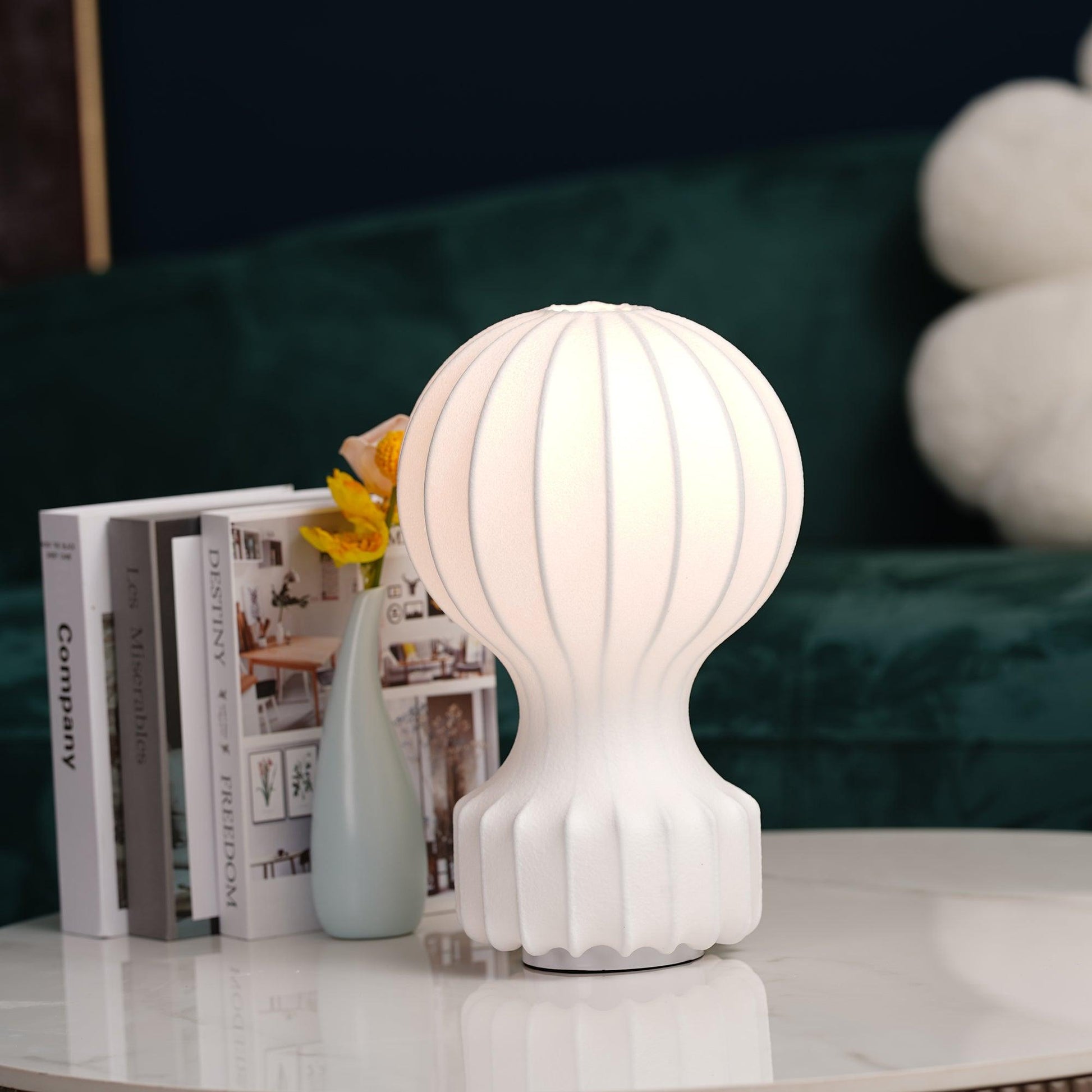 Lirove Steel Sculptural Table Lamp-Neutral Decor