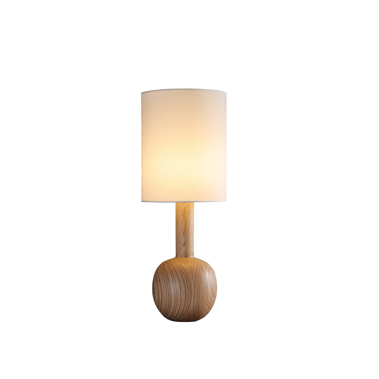 Ravmis Wooden Rustic Table Lamp-Neutral Decor
