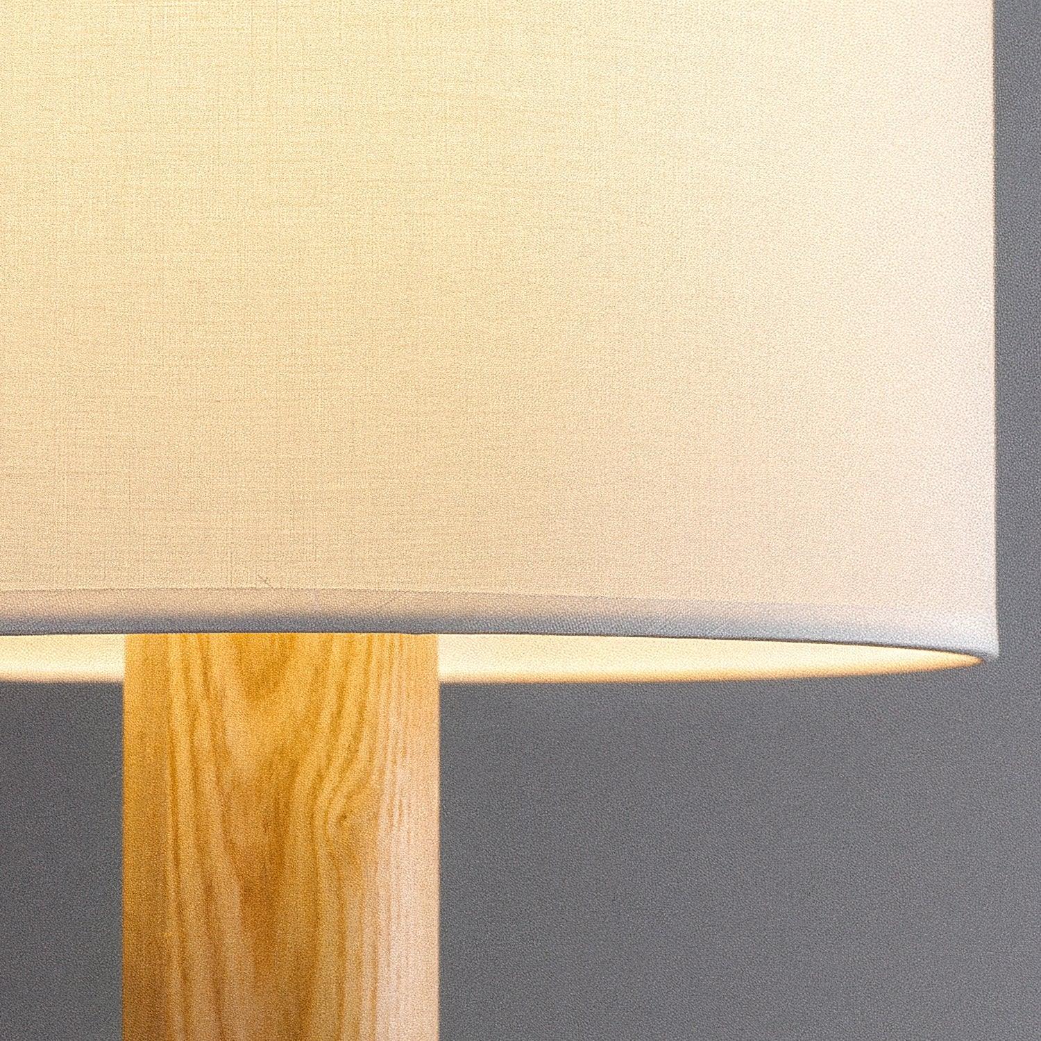 Ravmis Wooden Rustic Table Lamp-Neutral Decor