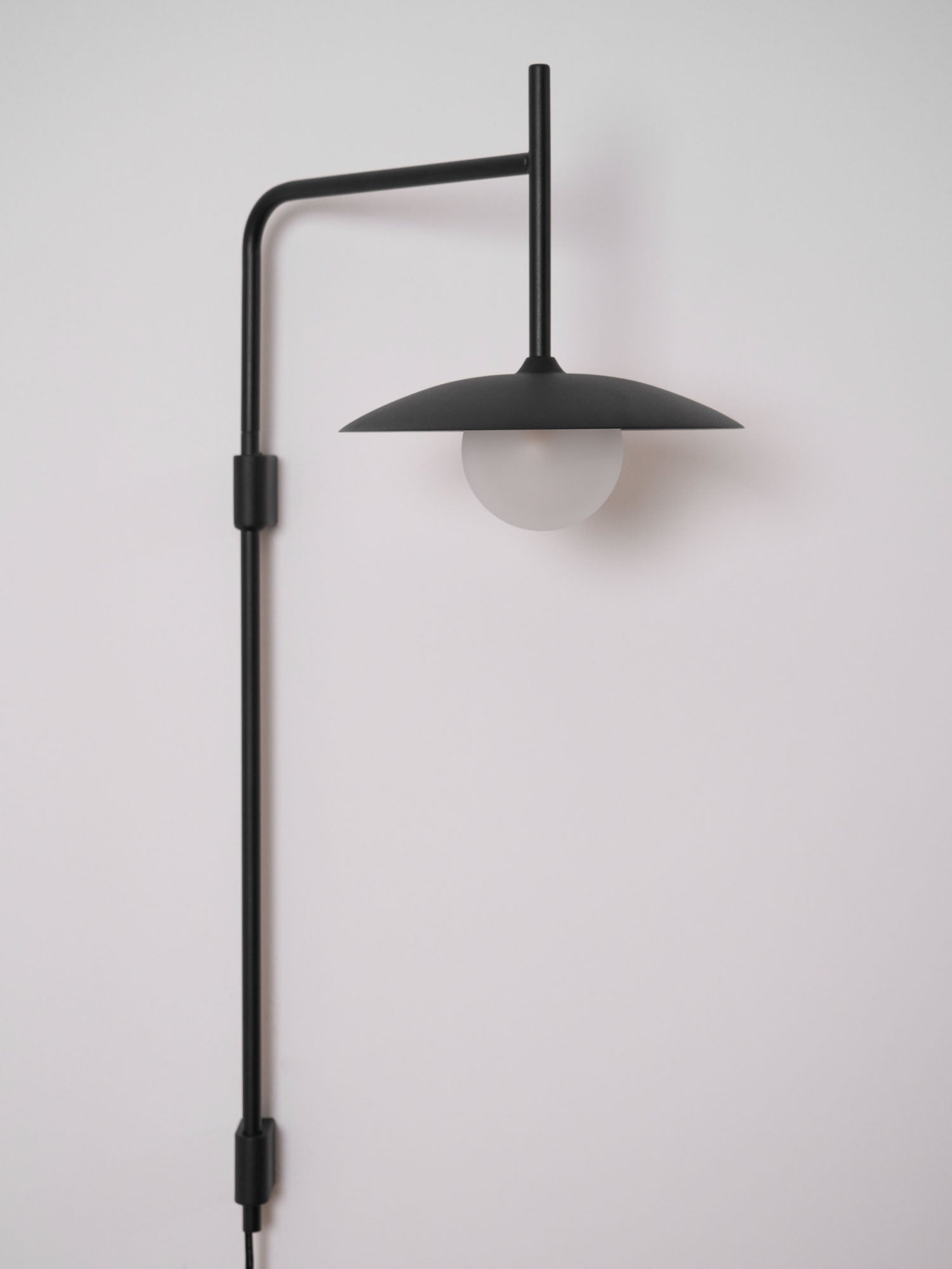 Paxon Swing Arm Plug-in Glass Wall Lamp-Neutral Decor