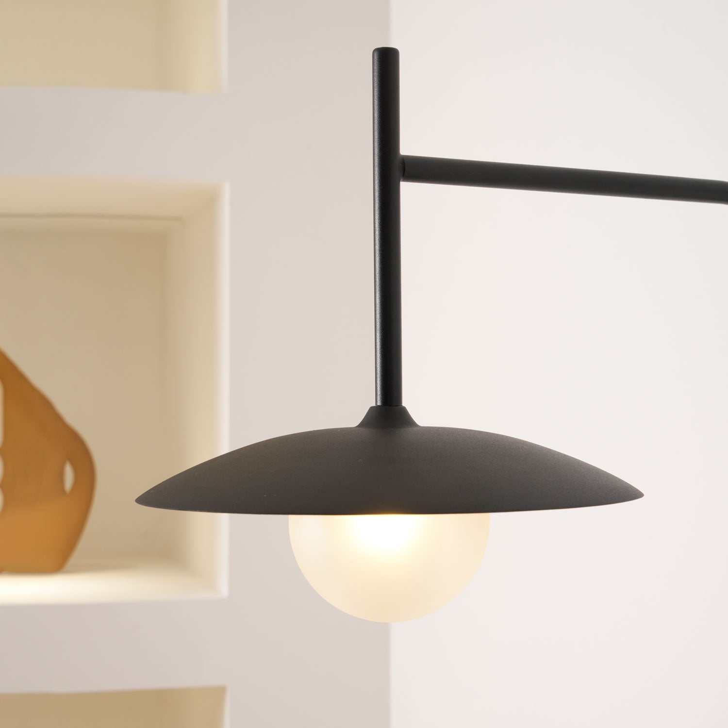 Paxon Swing Arm Plug-in Glass Wall Lamp-Neutral Decor