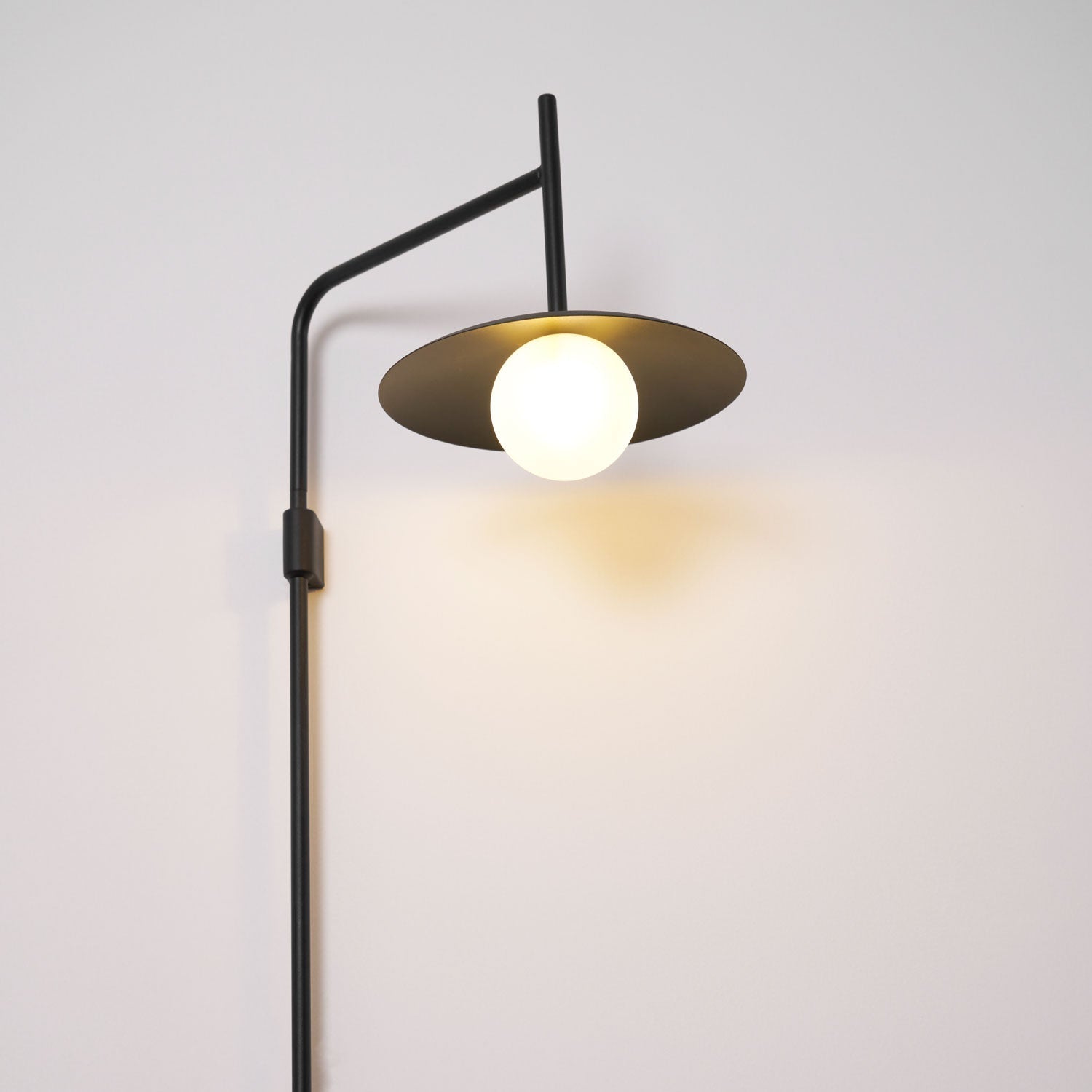 Paxon Swing Arm Plug-in Glass Wall Lamp-Neutral Decor