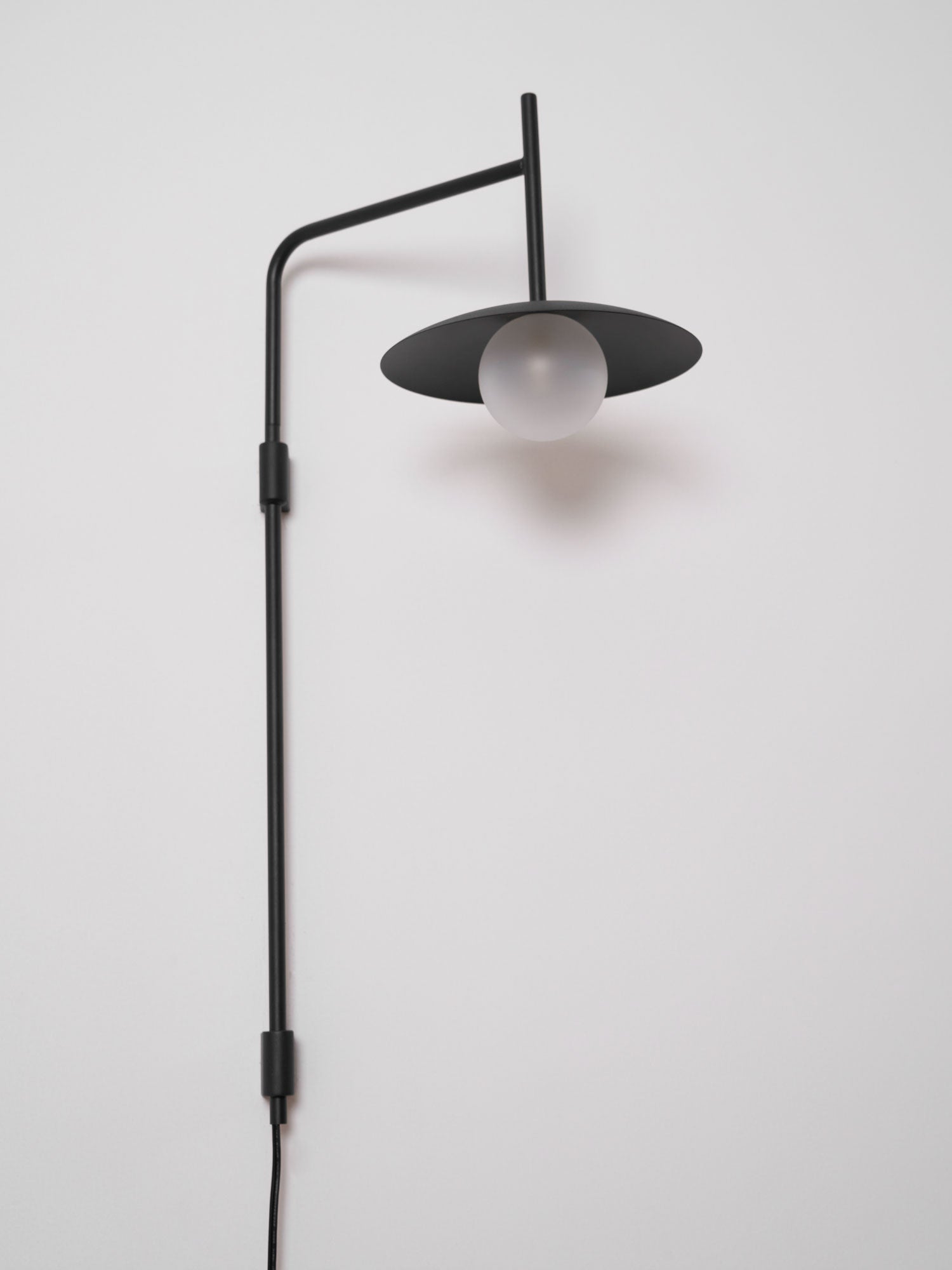 Paxon Swing Arm Plug-in Glass Wall Lamp-Neutral Decor