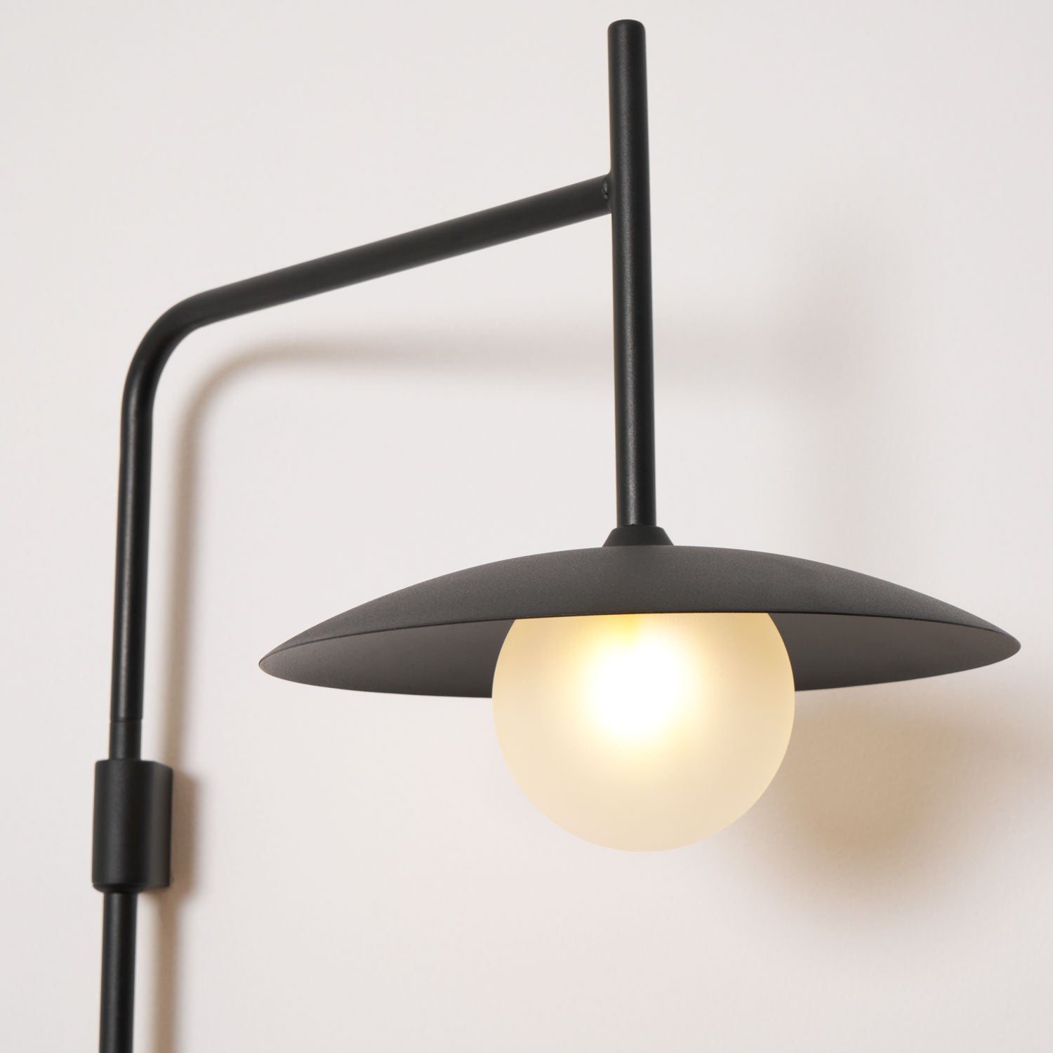 Paxon Swing Arm Plug-in Glass Wall Lamp-Neutral Decor
