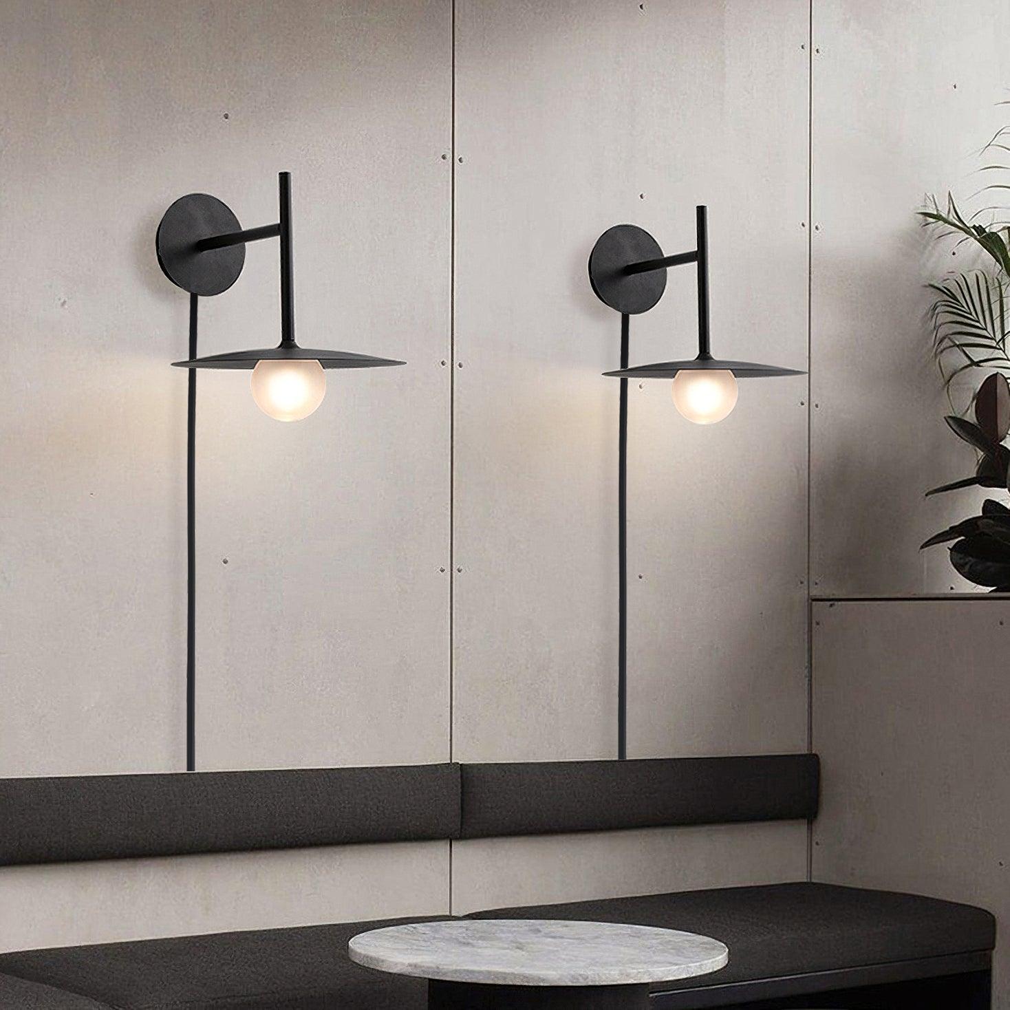 Orsilus Vintage Industrial Plug-In Wall Lamp-Neutral Decor