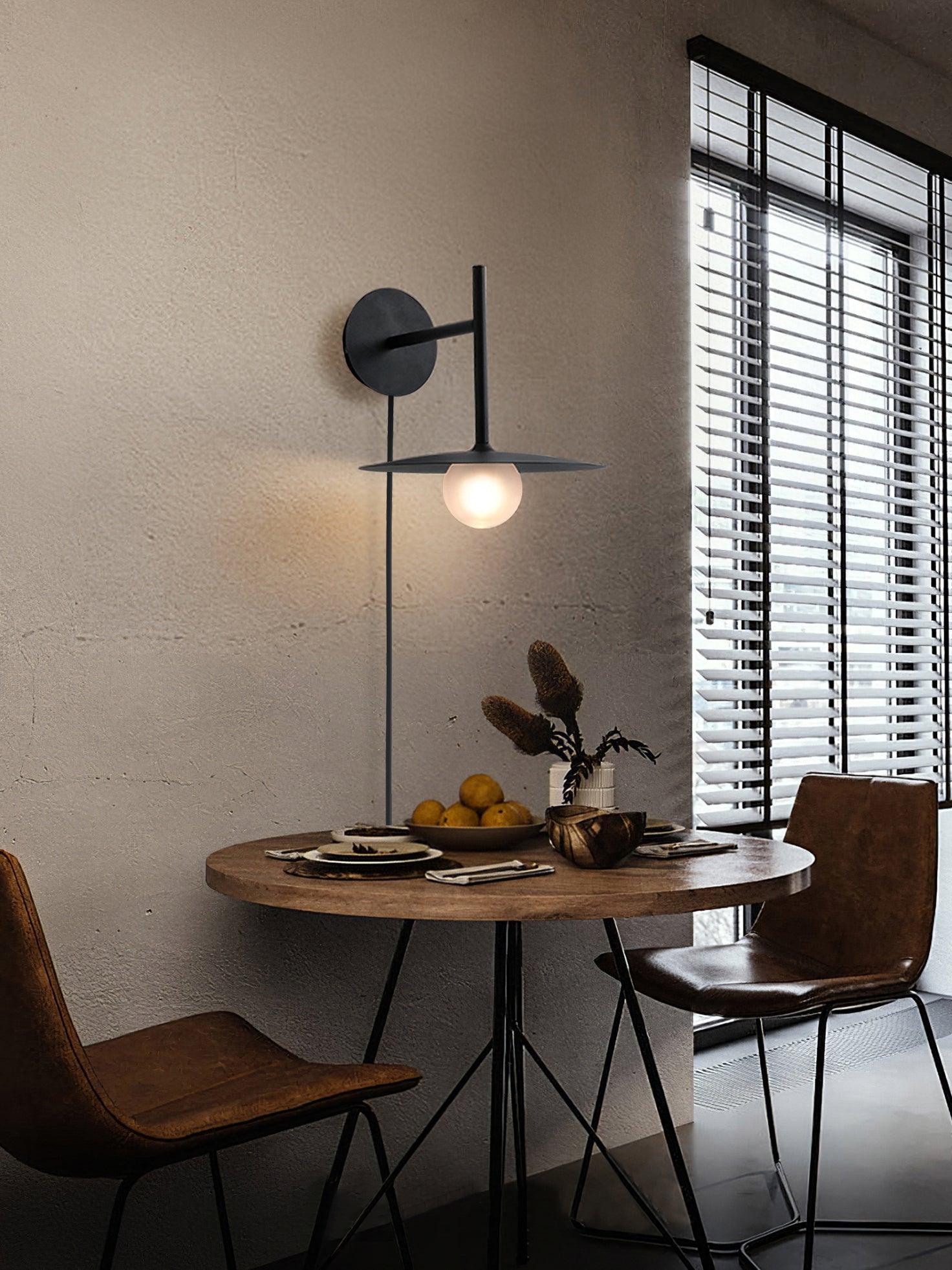 Orsilus Vintage Industrial Plug-In Wall Lamp-Neutral Decor
