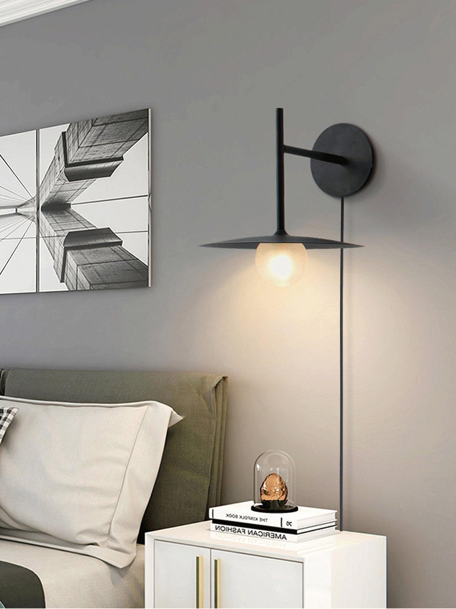Orsilus Vintage Industrial Plug-In Wall Lamp-Neutral Decor