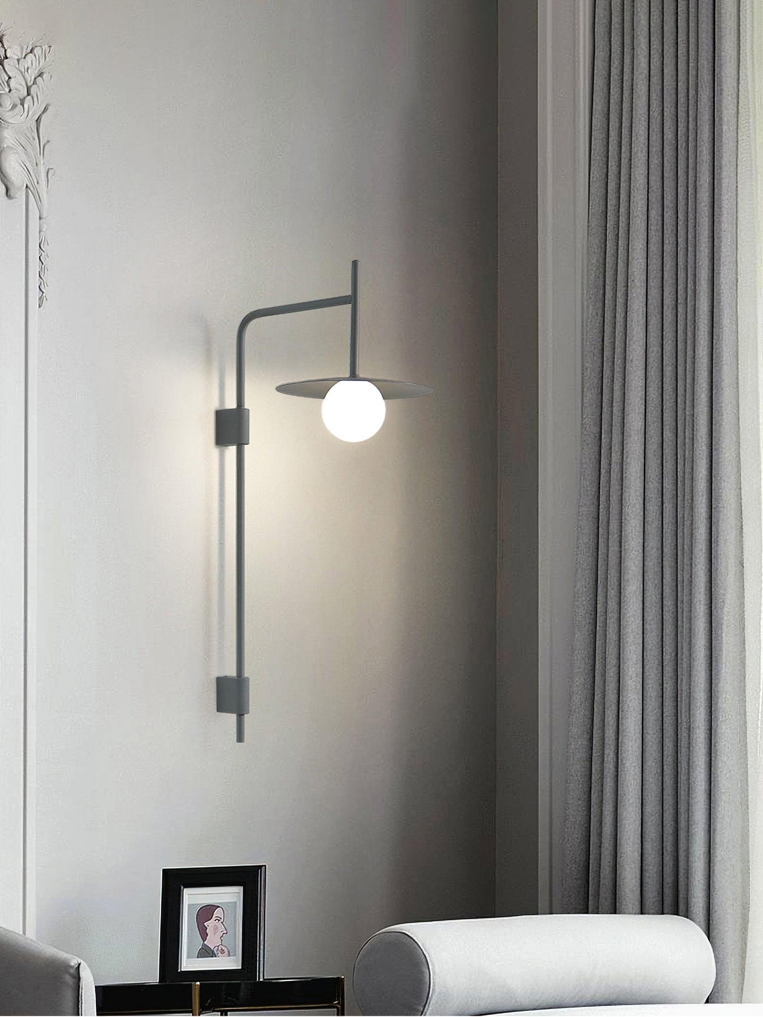 Paxon Swing Arm Plug-in Glass Wall Lamp-Neutral Decor