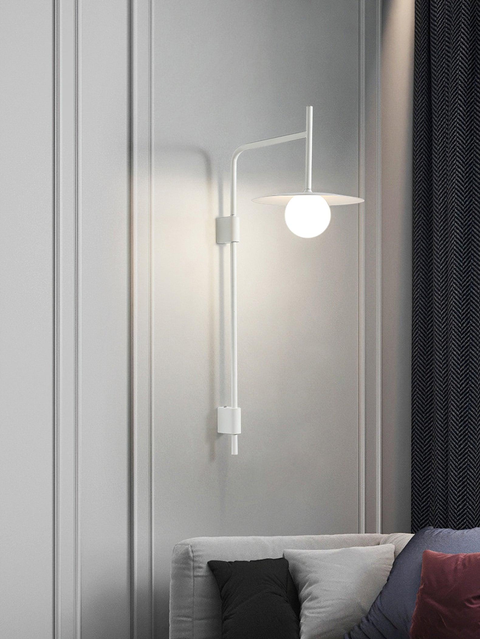 Paxon Swing Arm Plug-in Glass Wall Lamp-Neutral Decor