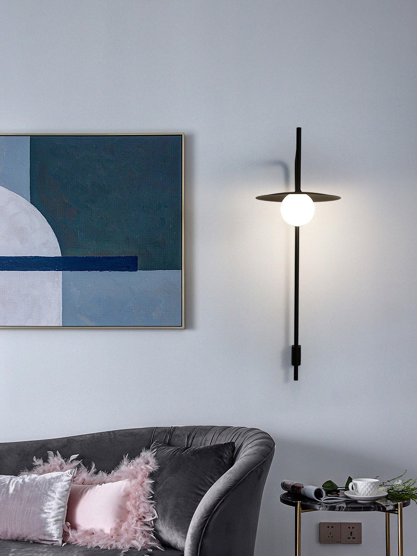 Paxon Swing Arm Plug-in Glass Wall Lamp-Neutral Decor