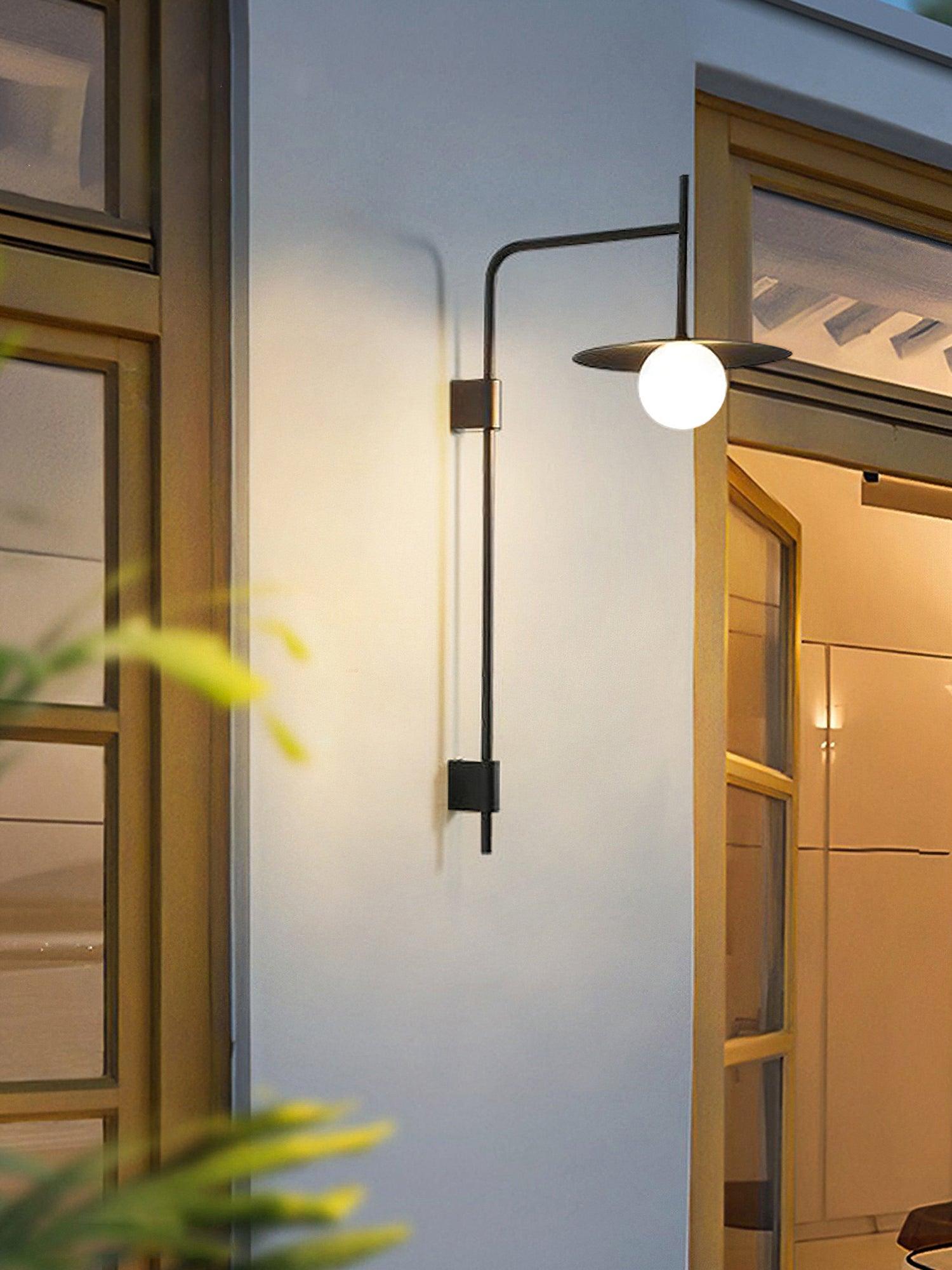 Paxon Swing Arm Plug-in Glass Wall Lamp-Neutral Decor