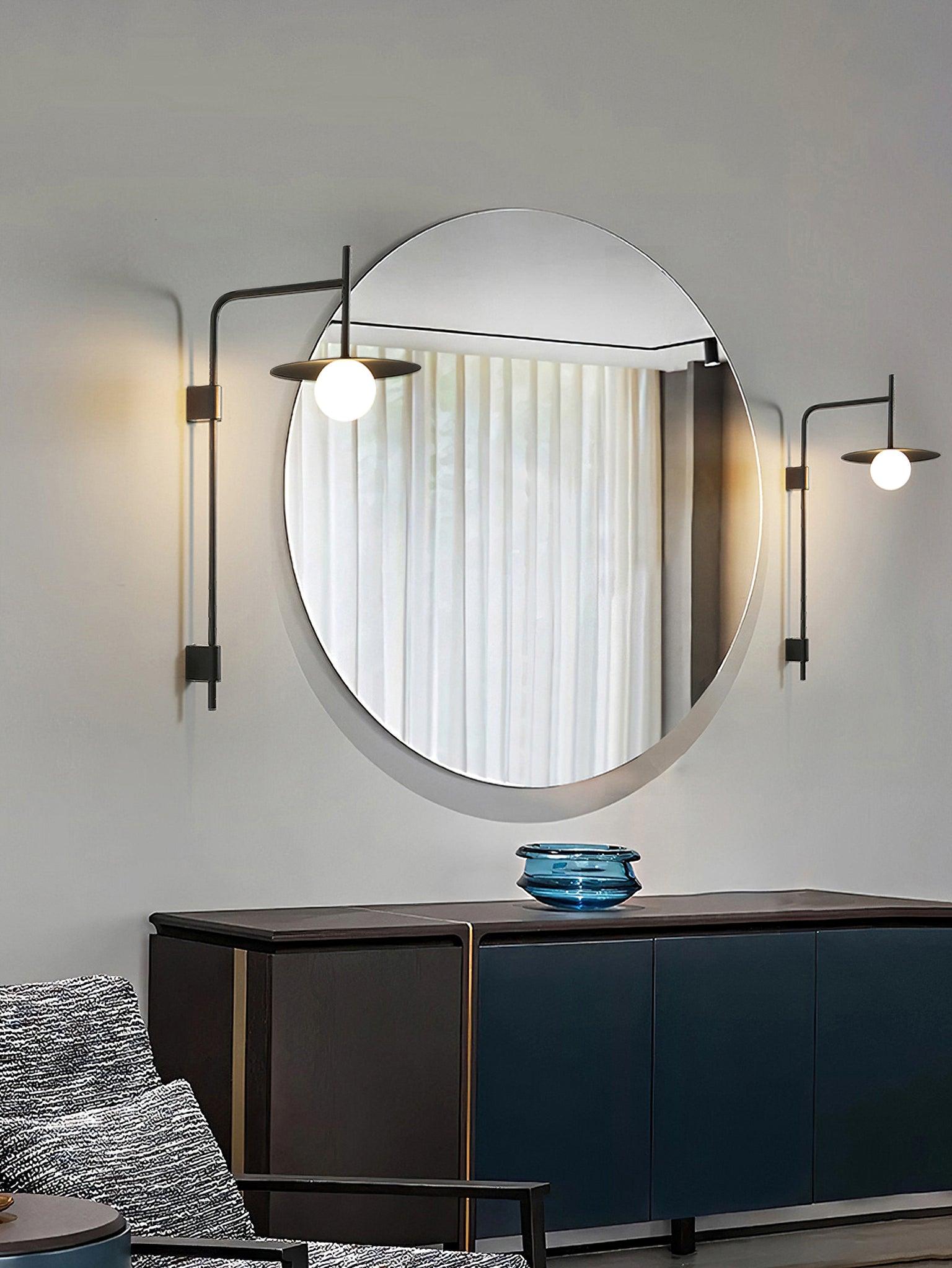 Paxon Swing Arm Plug-in Glass Wall Lamp-Neutral Decor