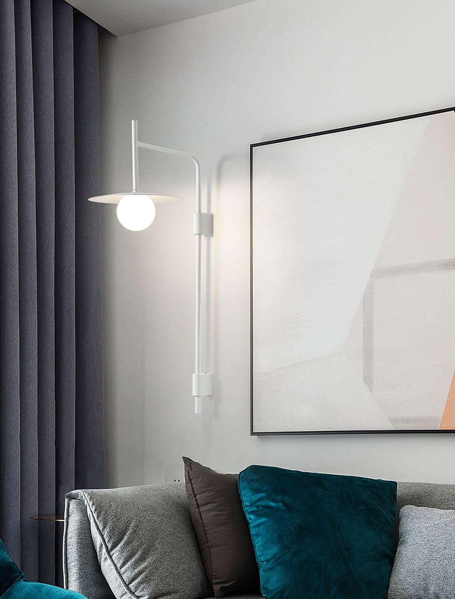 Paxon Swing Arm Plug-in Glass Wall Lamp-Neutral Decor