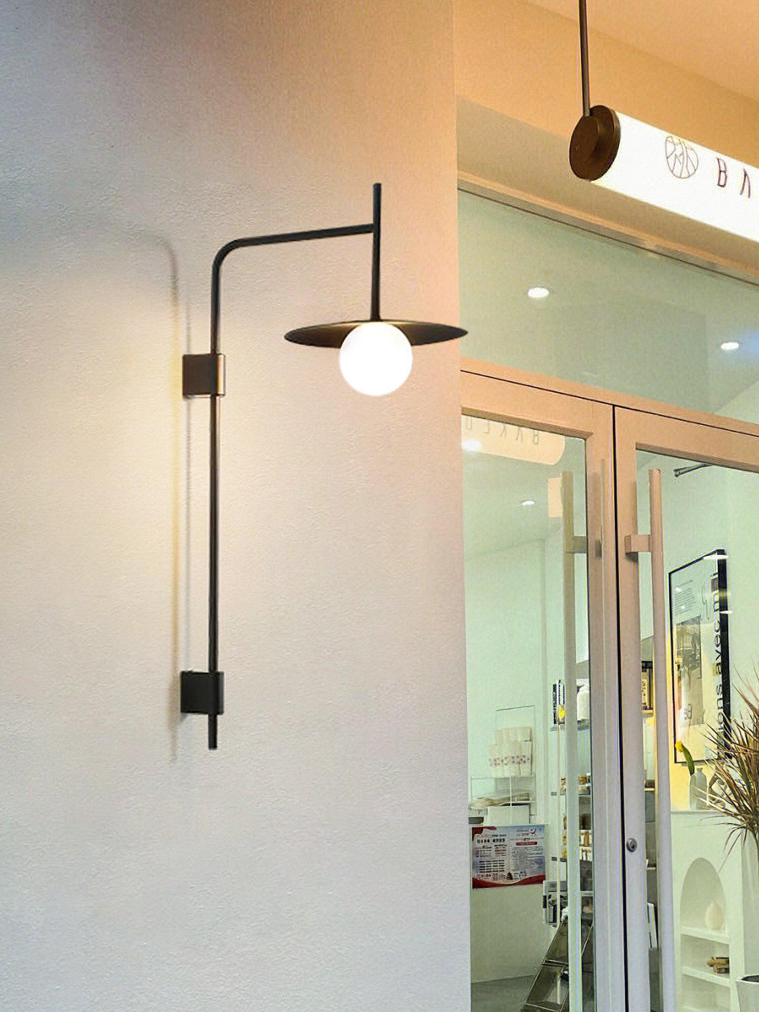 Paxon Swing Arm Plug-in Glass Wall Lamp-Neutral Decor