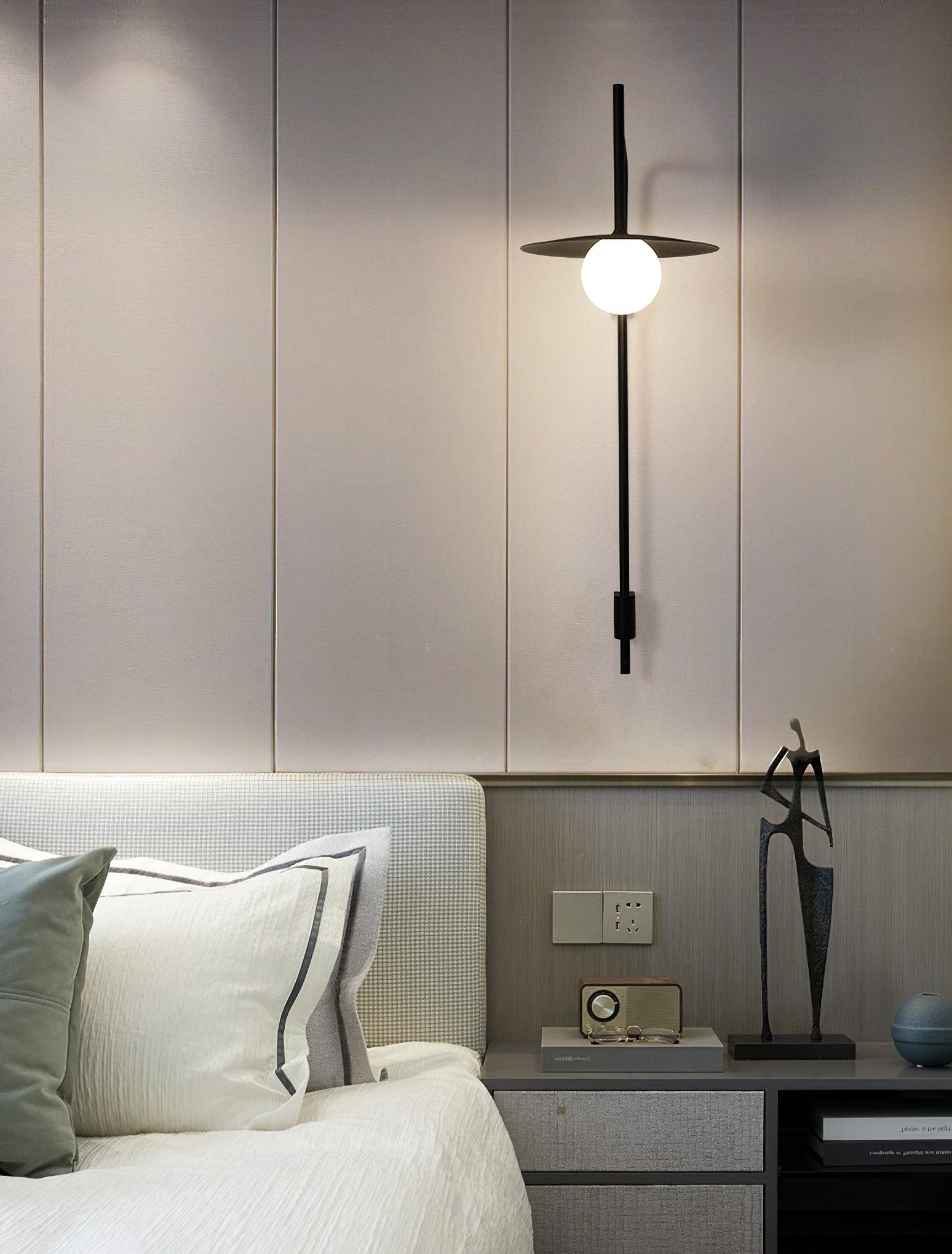 Paxon Swing Arm Plug-in Glass Wall Lamp-Neutral Decor