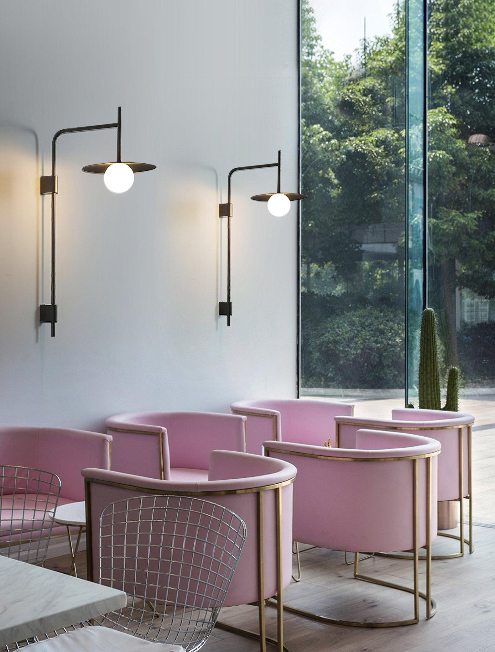 Paxon Swing Arm Plug-in Glass Wall Lamp-Neutral Decor