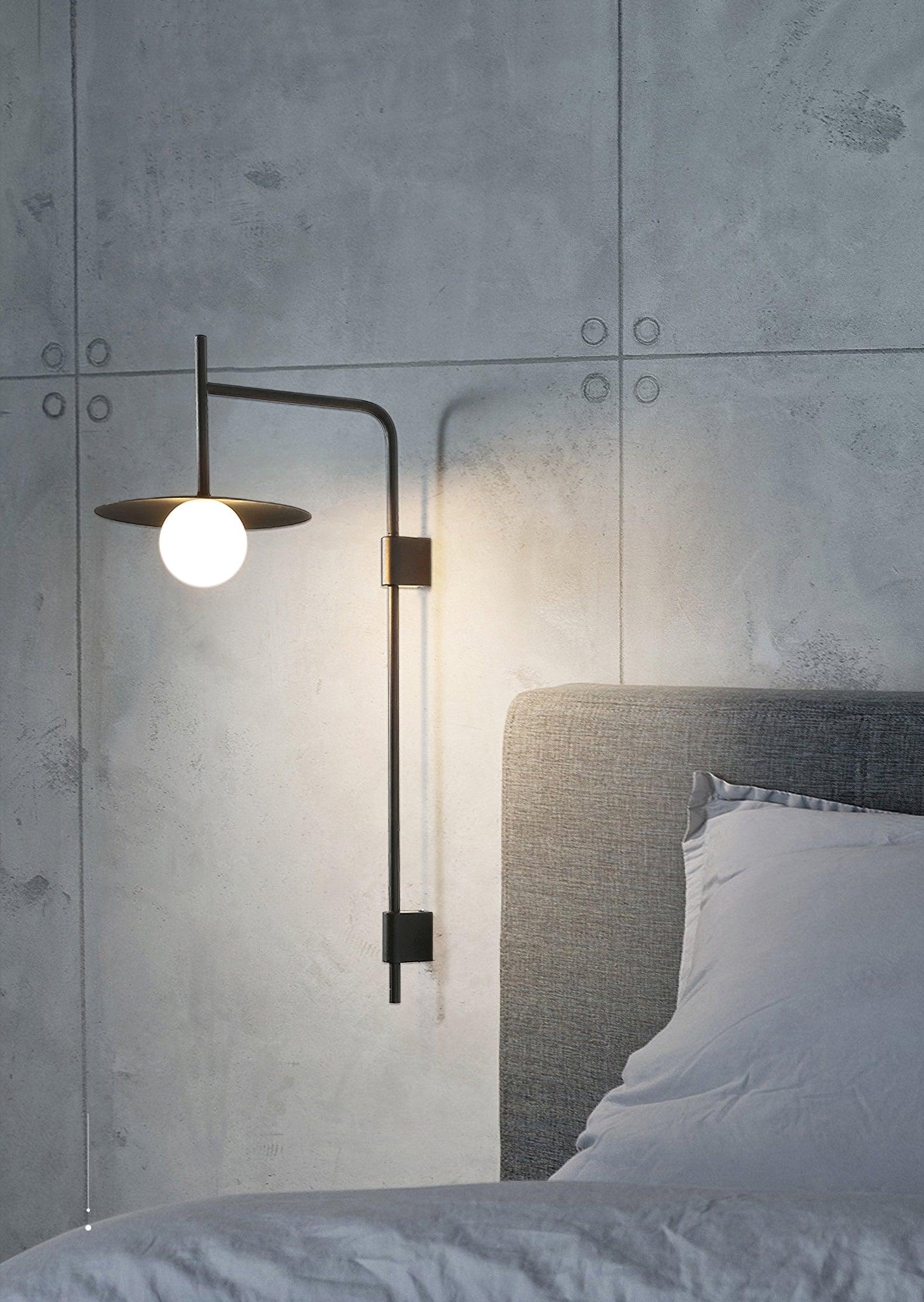 Paxon Swing Arm Plug-in Glass Wall Lamp-Neutral Decor