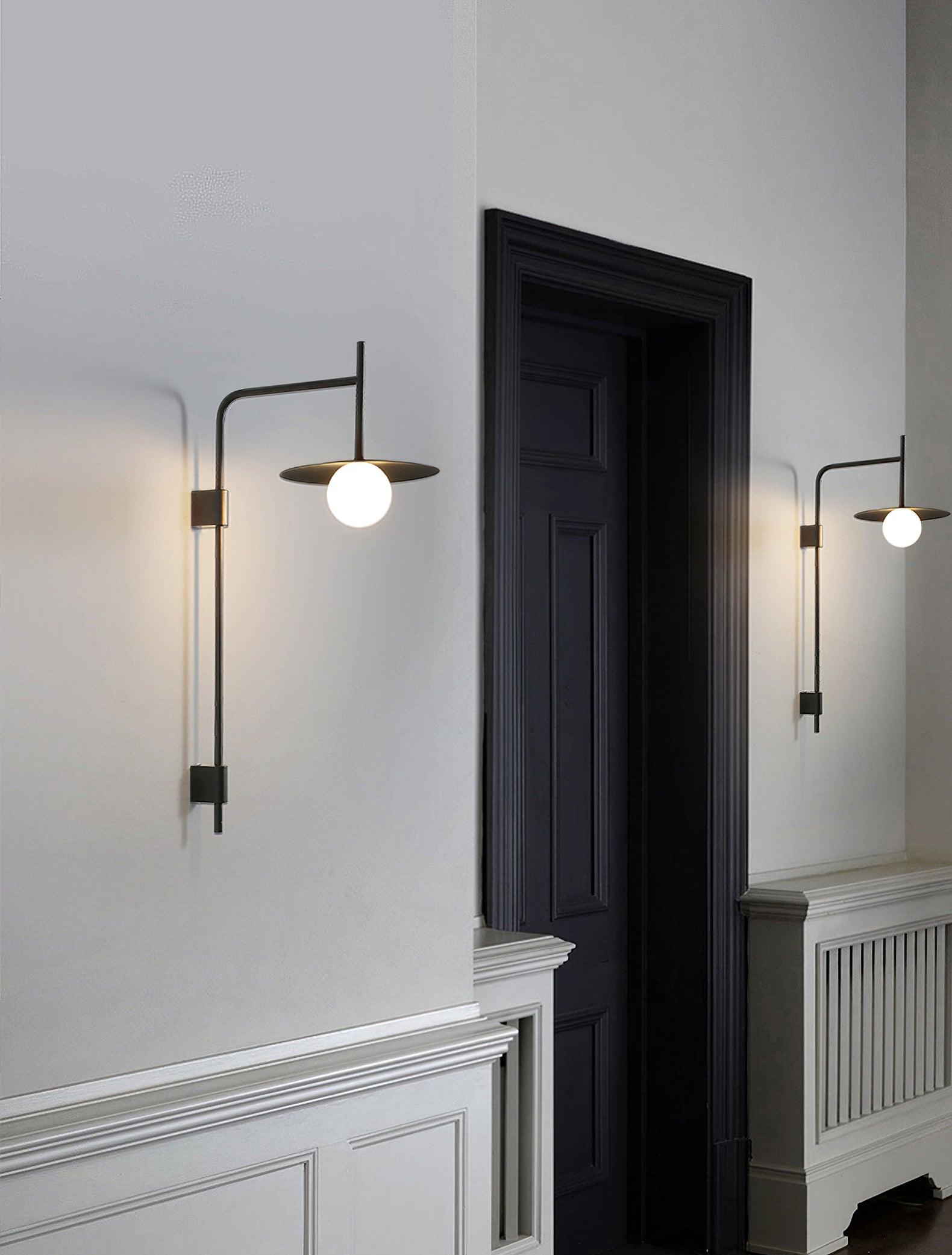 Paxon Swing Arm Plug-in Glass Wall Lamp-Neutral Decor
