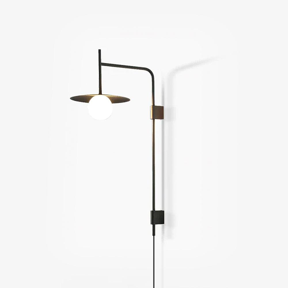Paxon Swing Arm Plug-in Glass Wall Lamp-Neutral Decor