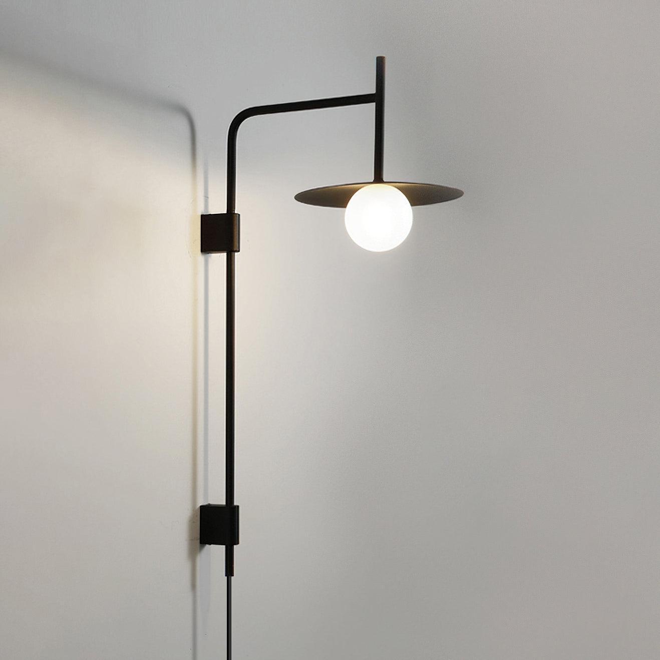 Paxon Swing Arm Plug-in Glass Wall Lamp-Neutral Decor