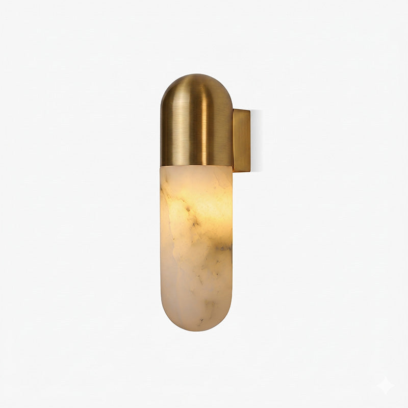 White finish wall lamp complementing a contemporary decor.