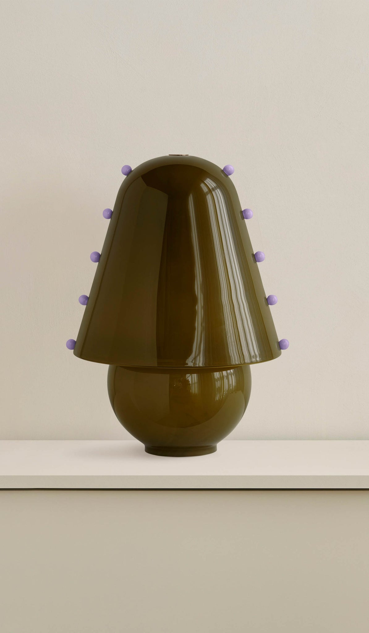 Enzo Contemporary Glass Table Lamp-Neutral Decor