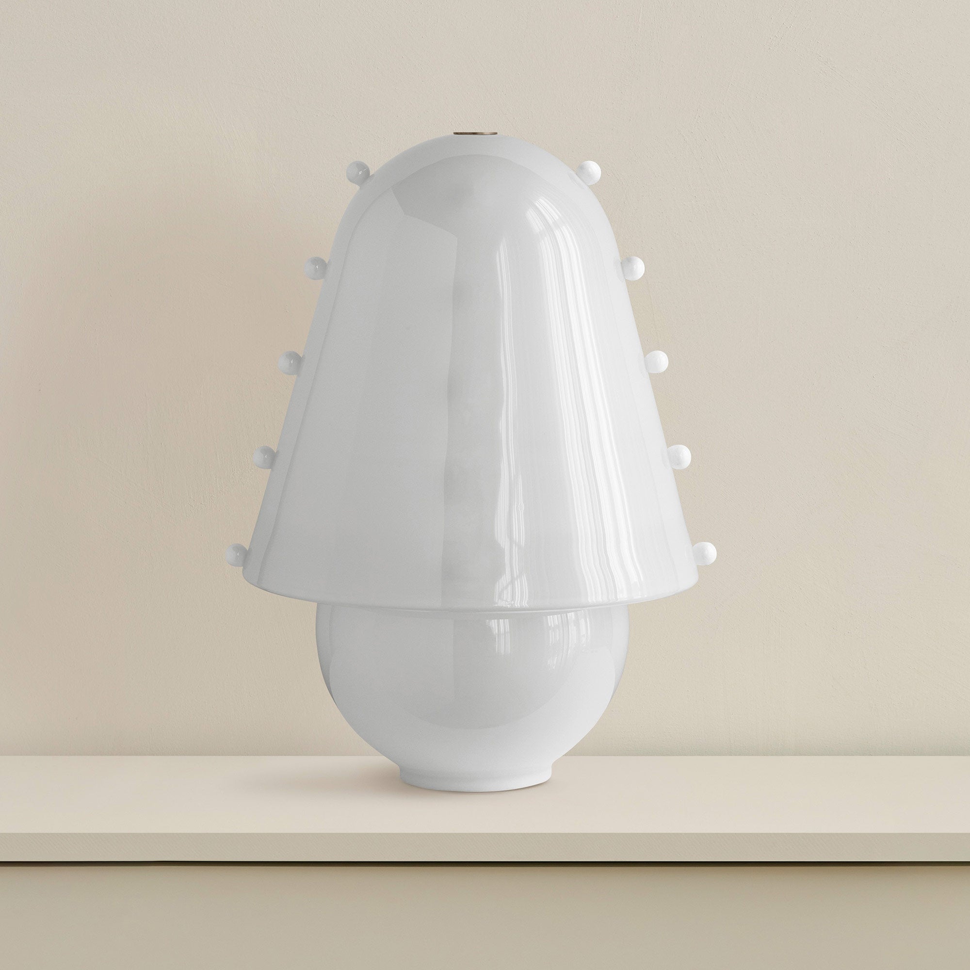 Enzo Contemporary Glass Table Lamp-Neutral Decor