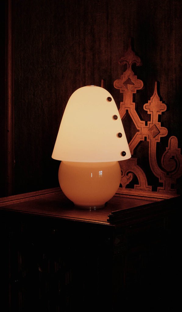 Enzo Contemporary Glass Table Lamp-Neutral Decor