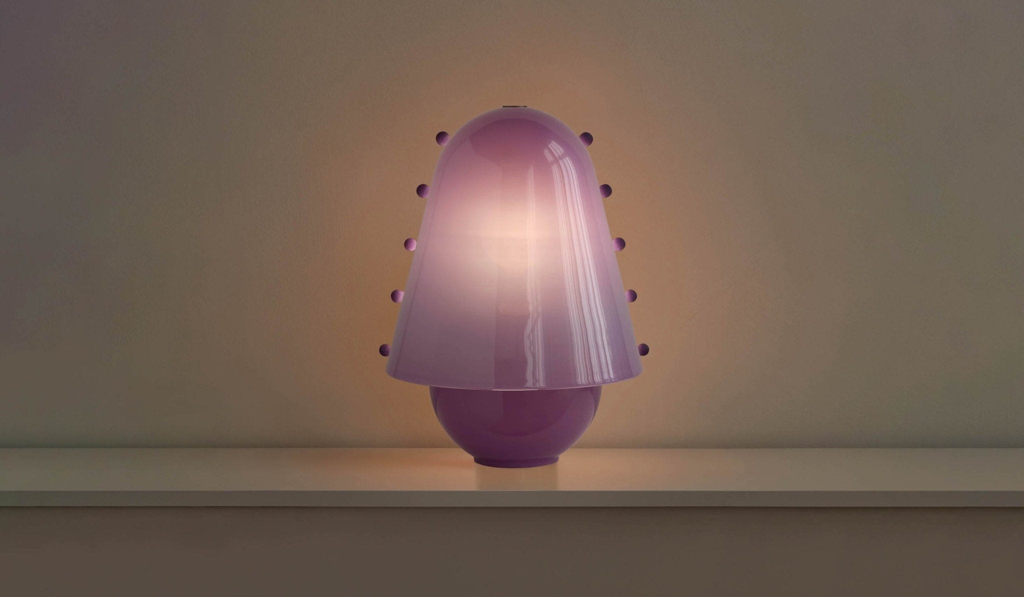 Enzo Contemporary Glass Table Lamp-Neutral Decor