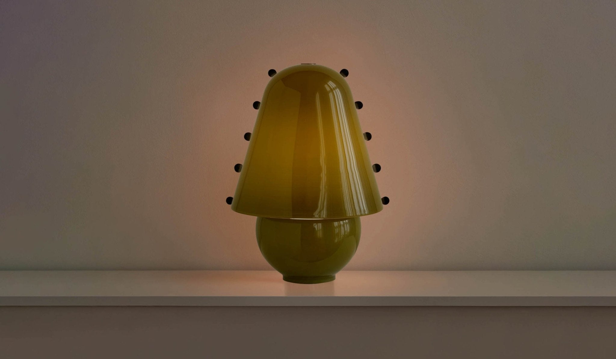 Enzo Contemporary Glass Table Lamp-Neutral Decor