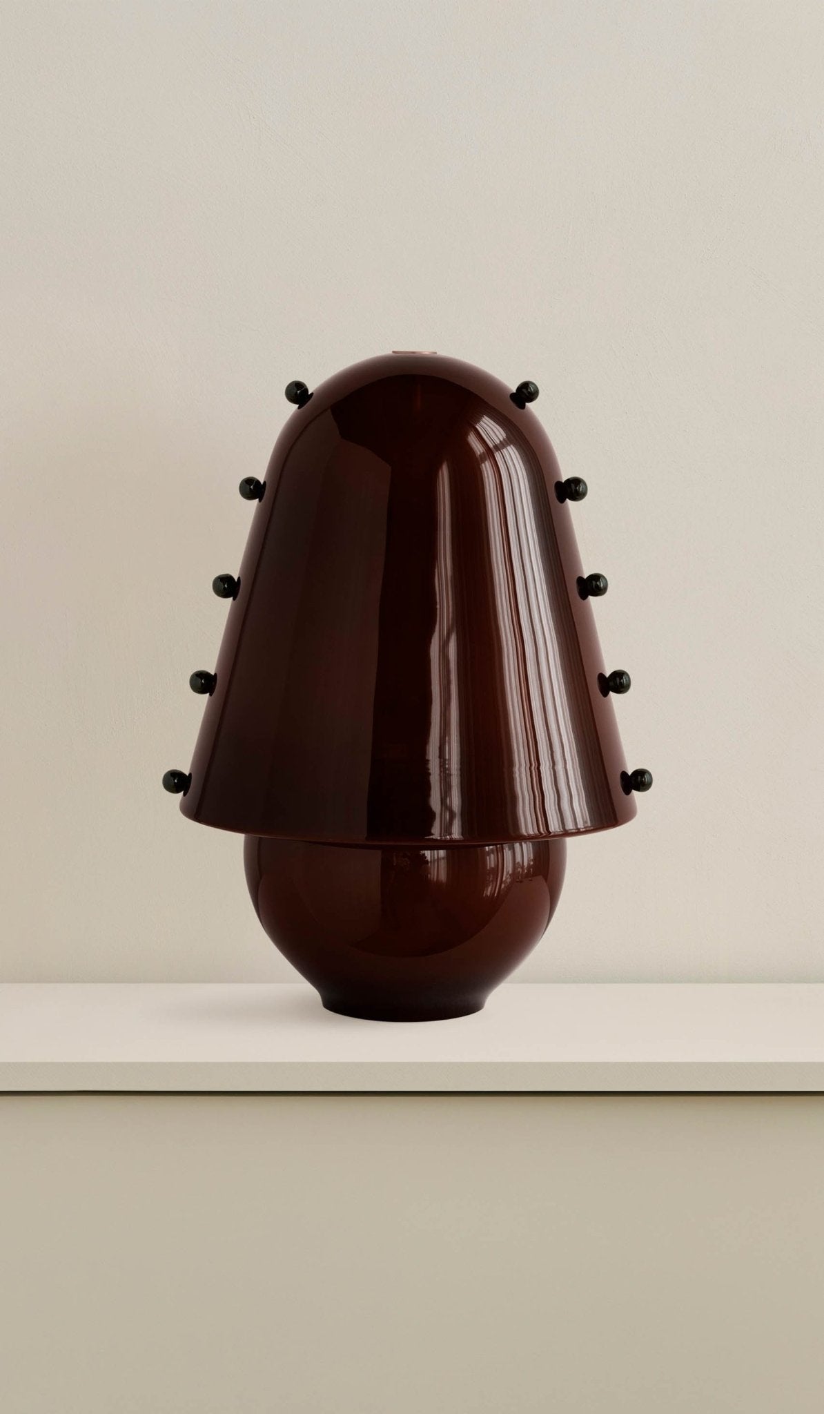 Enzo Contemporary Glass Table Lamp-Neutral Decor