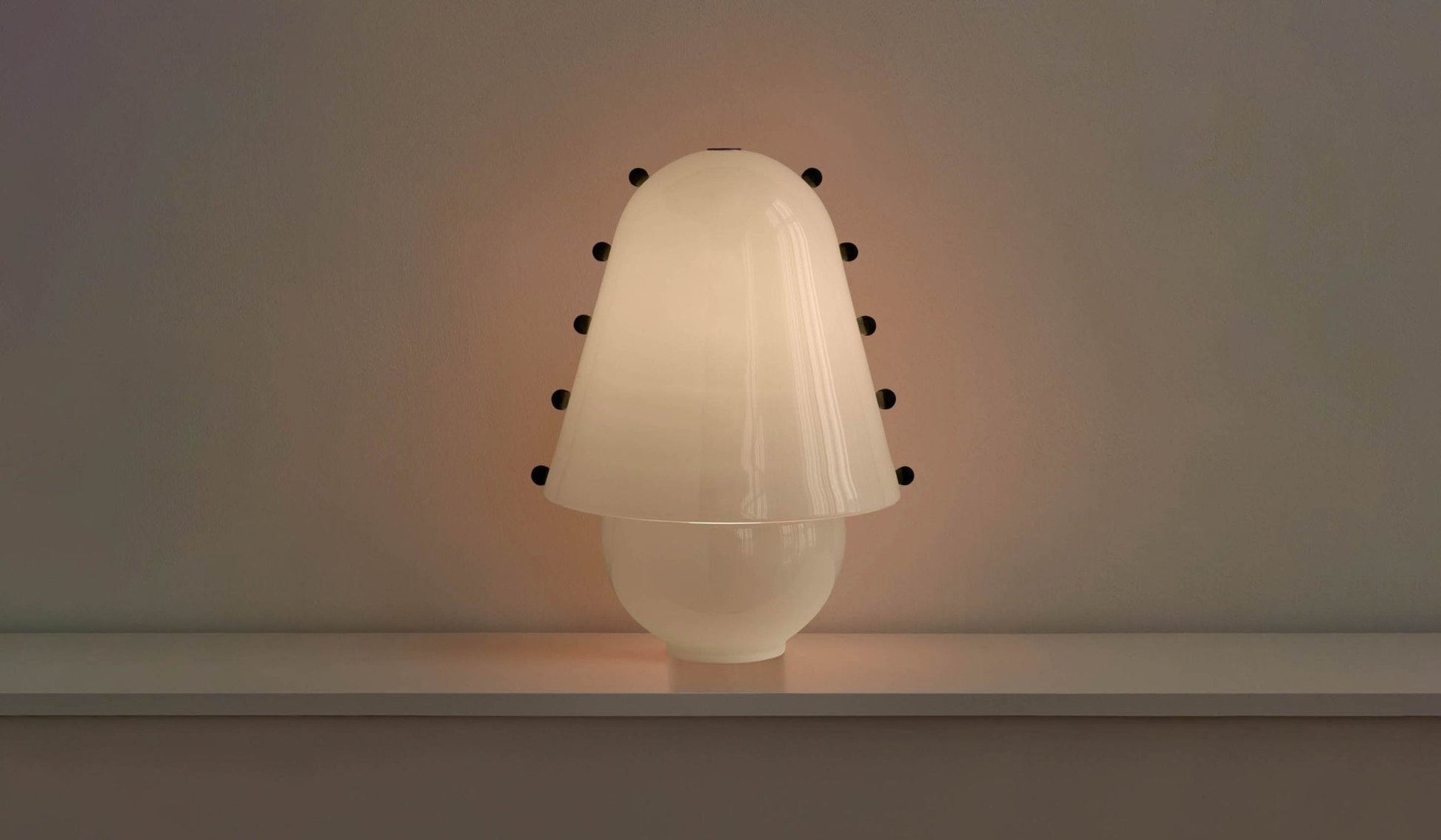Enzo Contemporary Glass Table Lamp-Neutral Decor