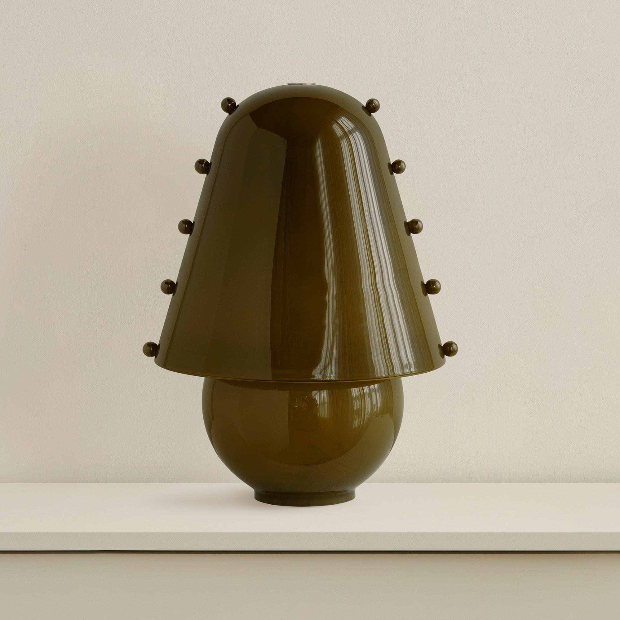 Enzo Contemporary Glass Table Lamp-Neutral Decor