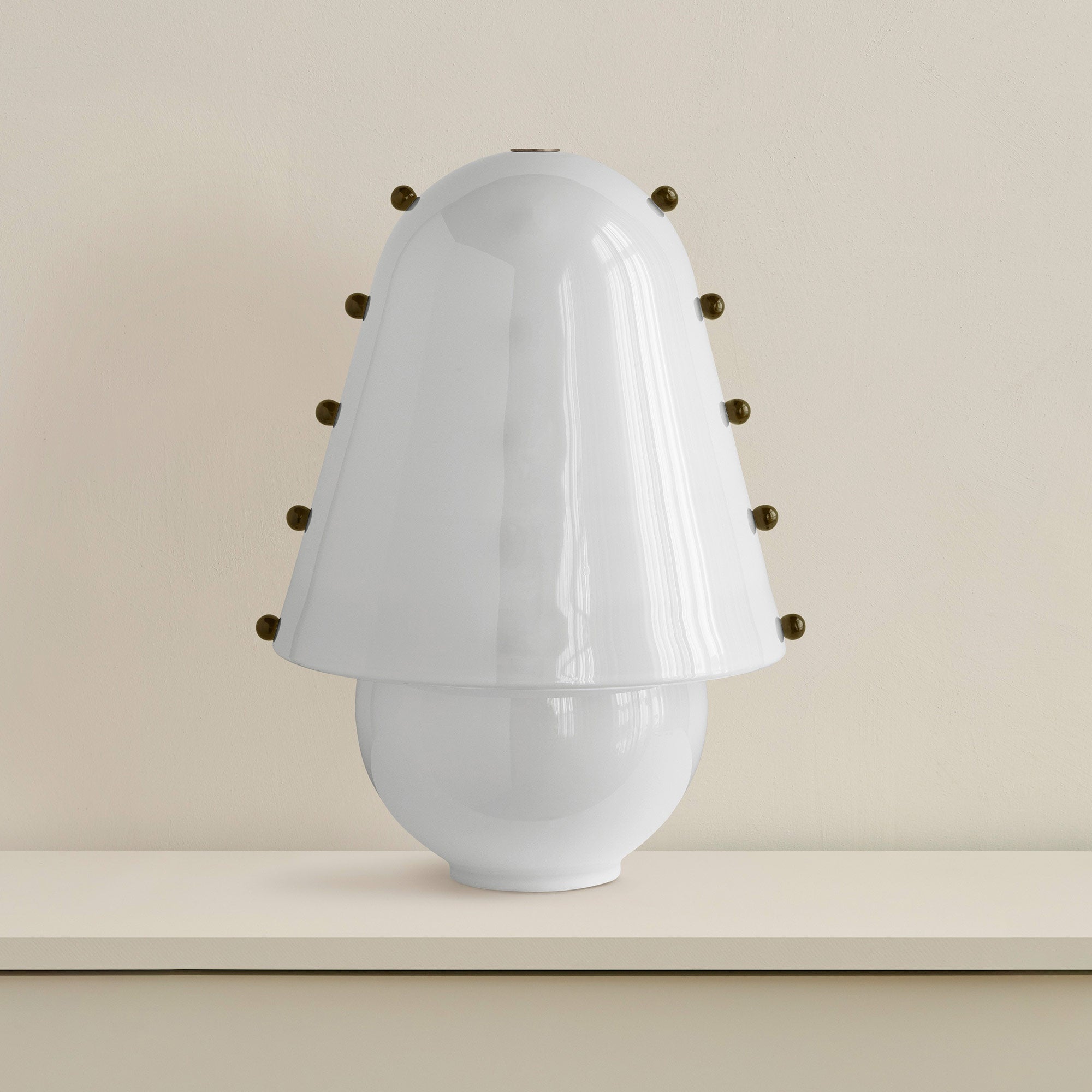 Enzo Contemporary Glass Table Lamp-Neutral Decor
